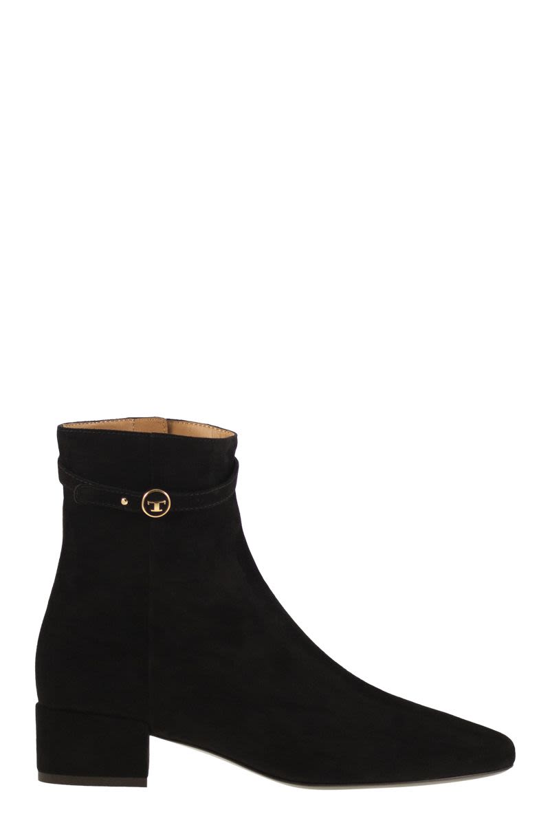 TOD'S Women's Suede Ankle Boots with Ankle Strap