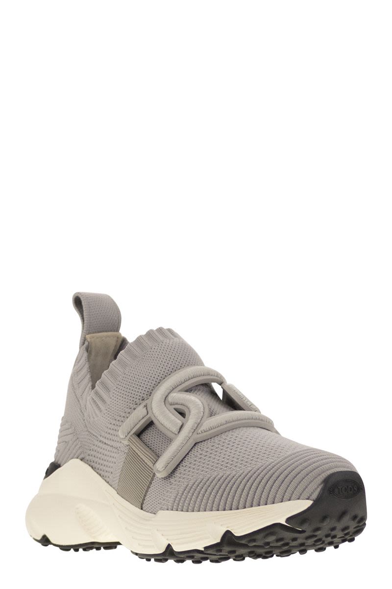 TOD'S Technical Fabric Trainers with Leather Chain Accessory