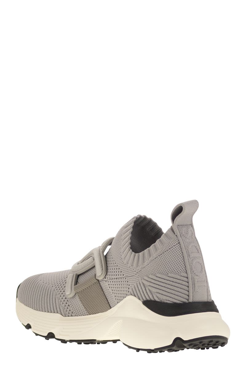 TOD'S Technical Fabric Trainers with Leather Chain Accessory