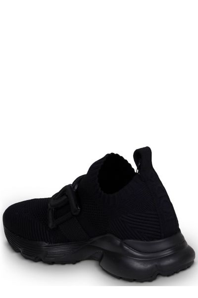 TOD'S Technical Fabric Sneakers with Leather Chain Detail