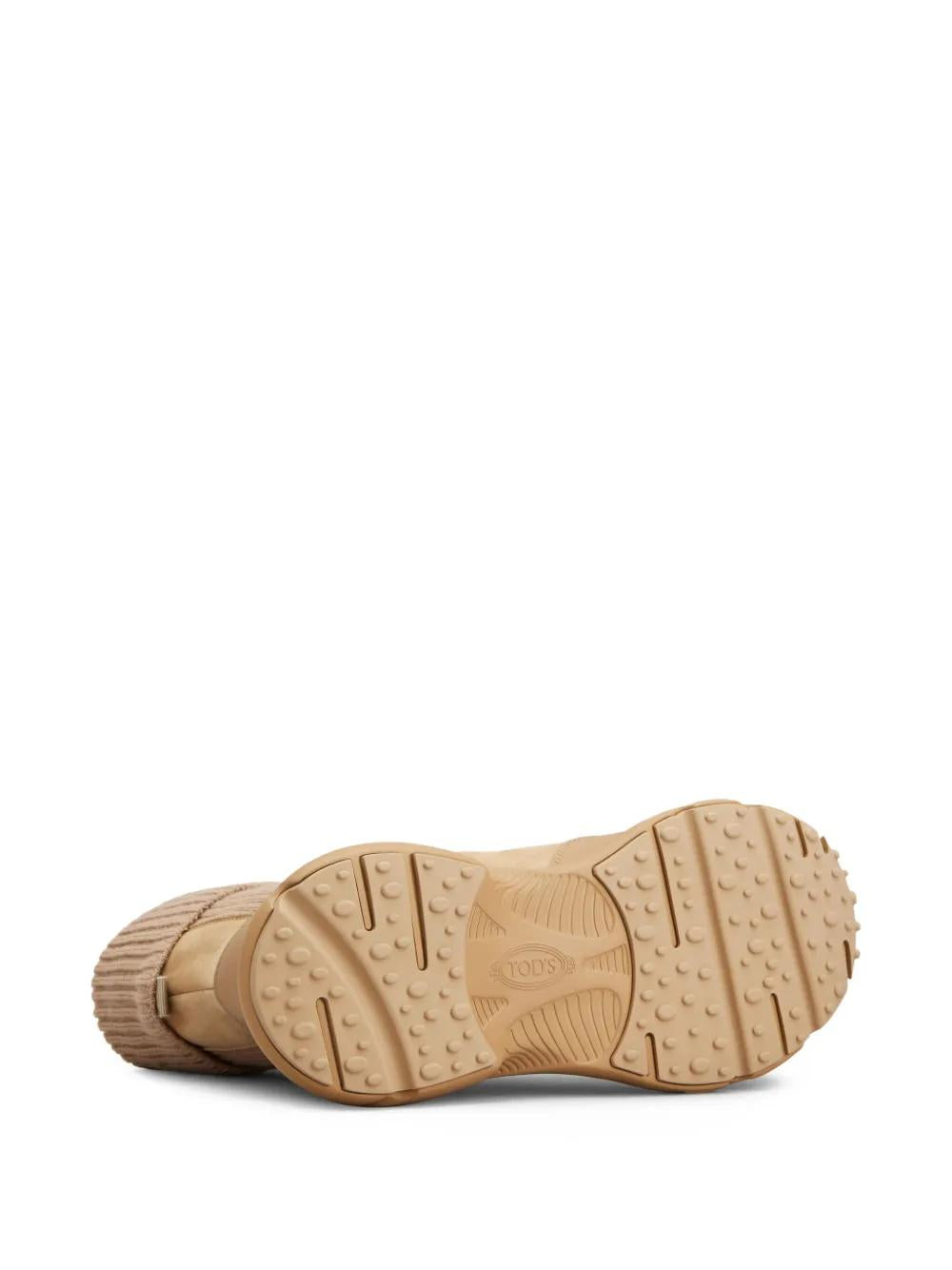 TOD'S Calfskin Fabric Slip-On Boots for Women