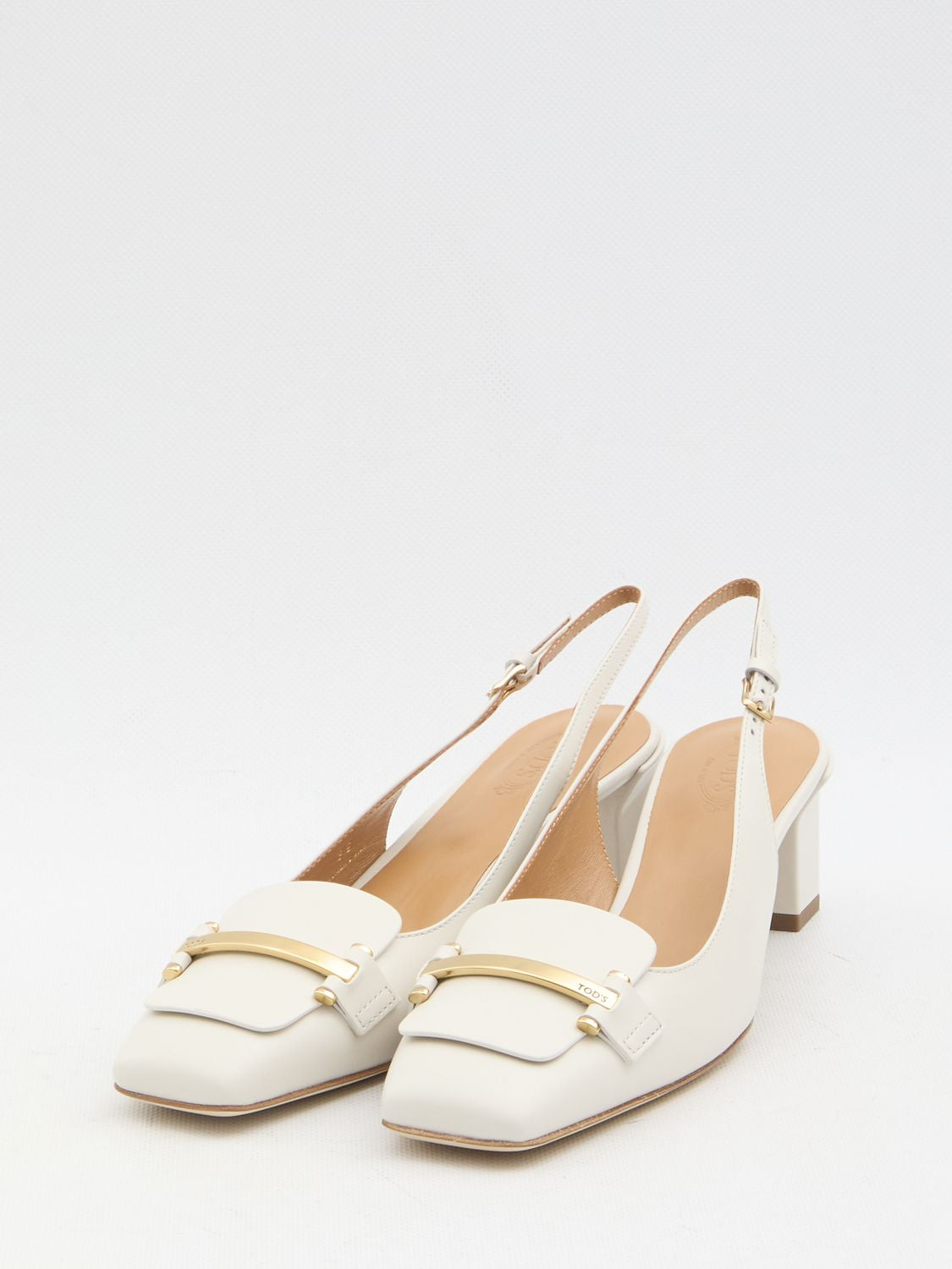 TOD'S Slingback Pumps with Square Toe and Adjustable Strap