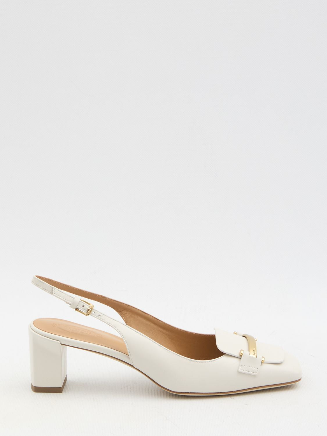 TOD'S Slingback Pumps with Square Toe and Adjustable Strap