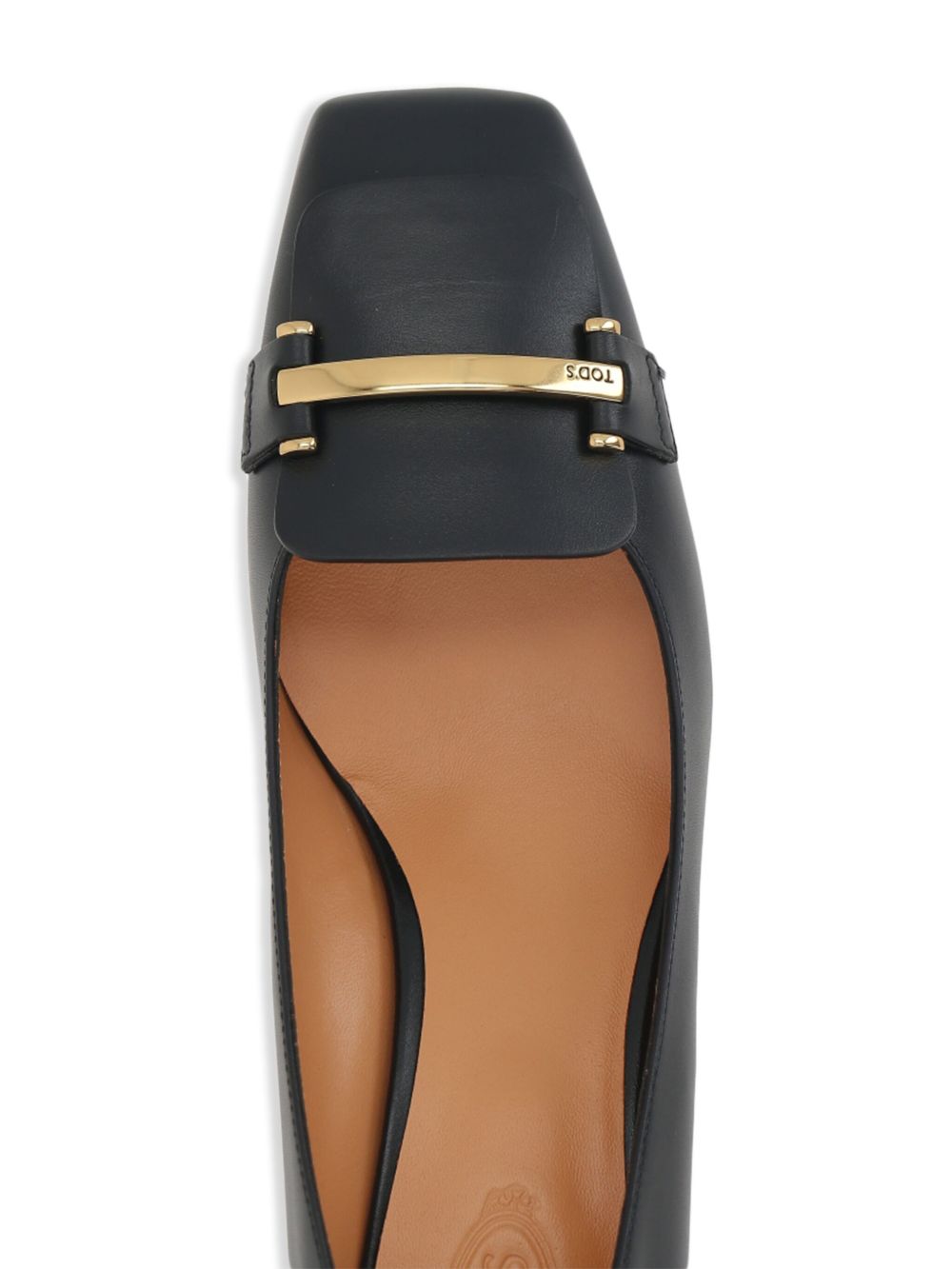 TOD'S Leather Pumps - Slip-On Style with Block Heel and Square Toe