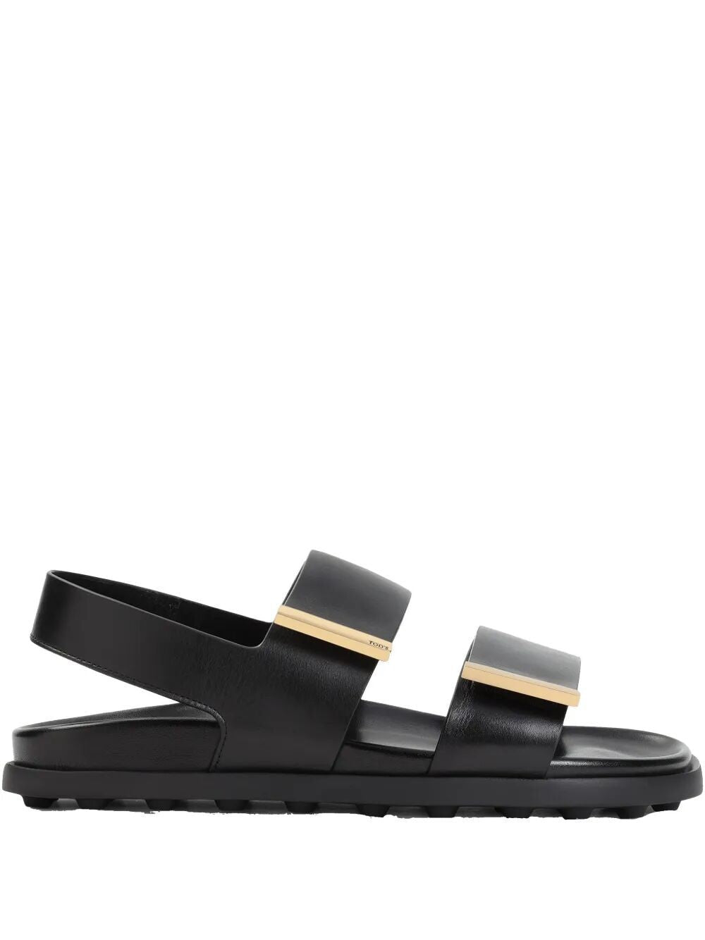TOD'S Chic Leather Strap Sandal with Custom Metal Finials - 2.5 cm Sole