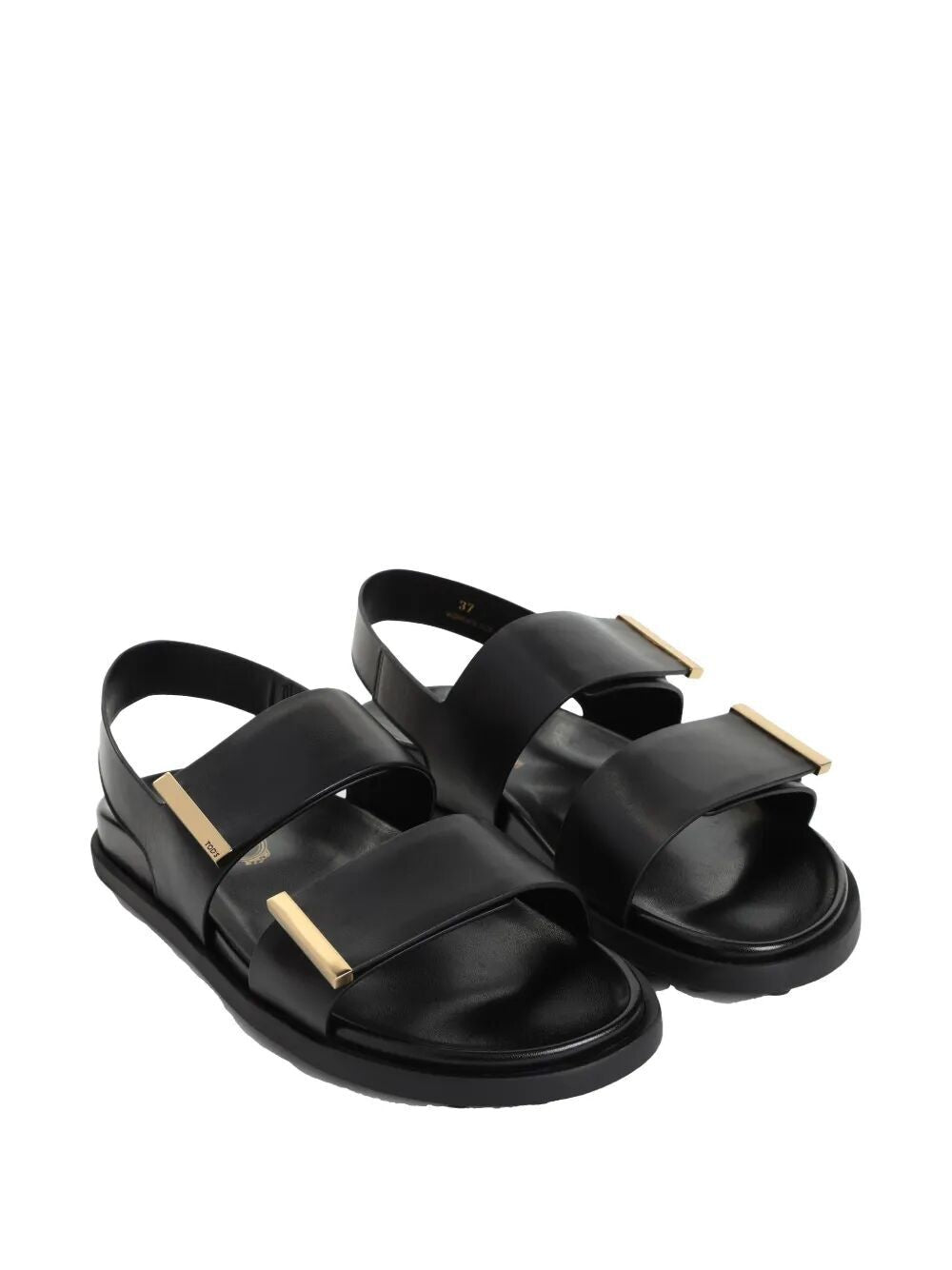 TOD'S Chic Leather Strap Sandal with Custom Metal Finials - 2.5 cm Sole