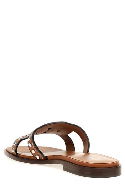 TOD'S Maxi Catena Stud-Embellished Sandals