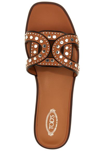 TOD'S Maxi Catena Stud-Embellished Sandals