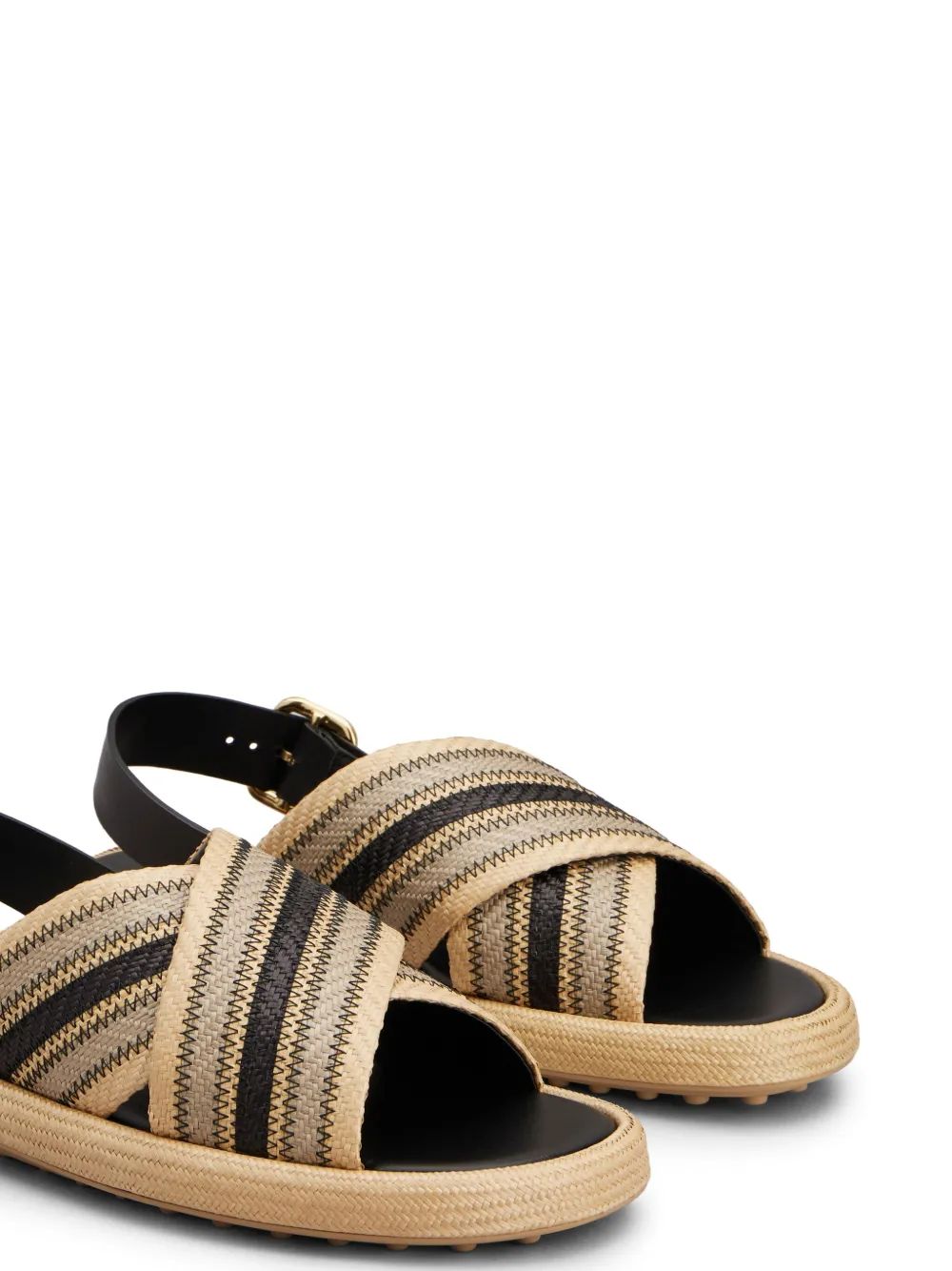 TOD'S Women's Mini Striped Fashion Sandals
