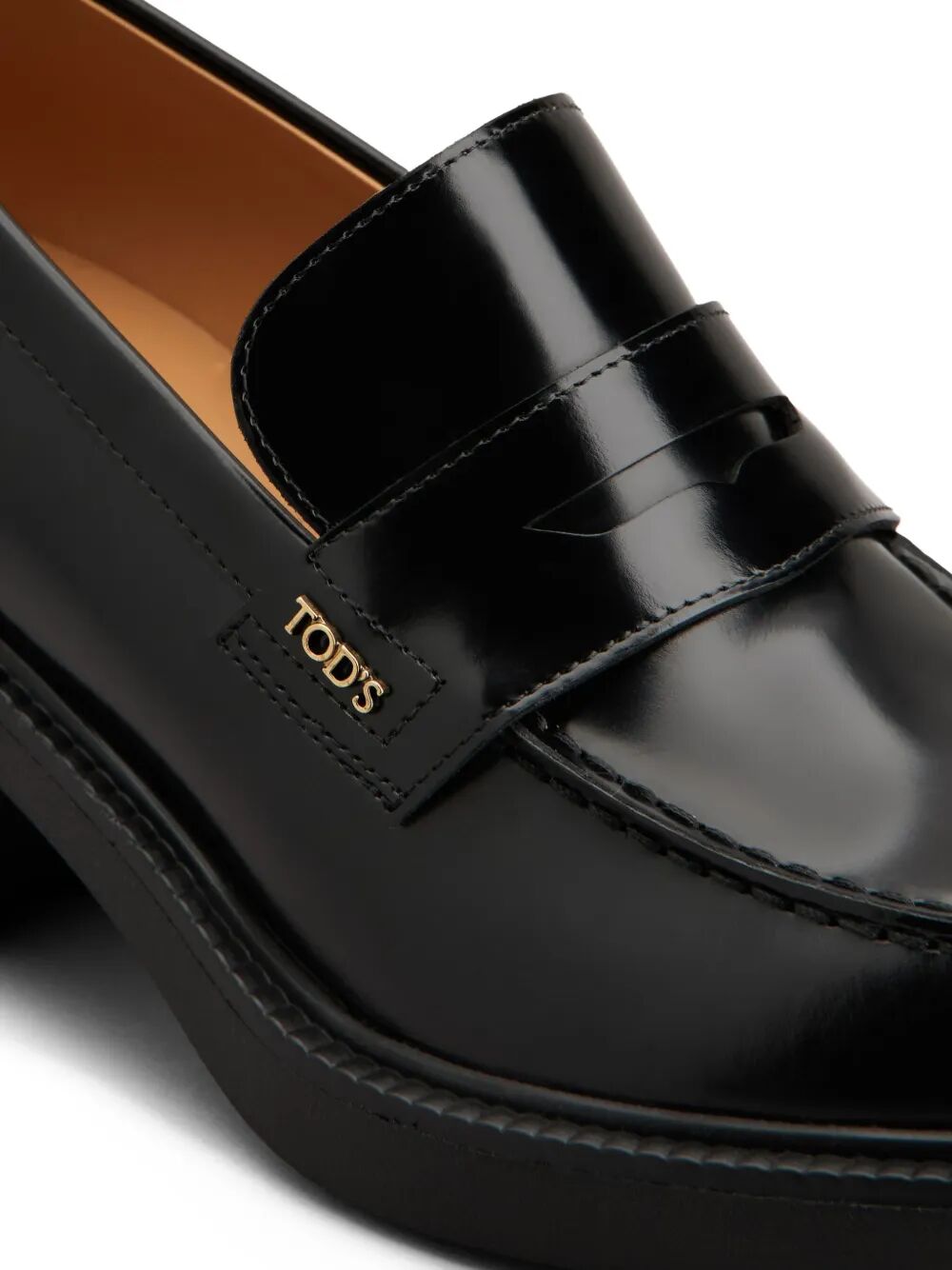 TOD'S Leather Heeled Penny Loafers