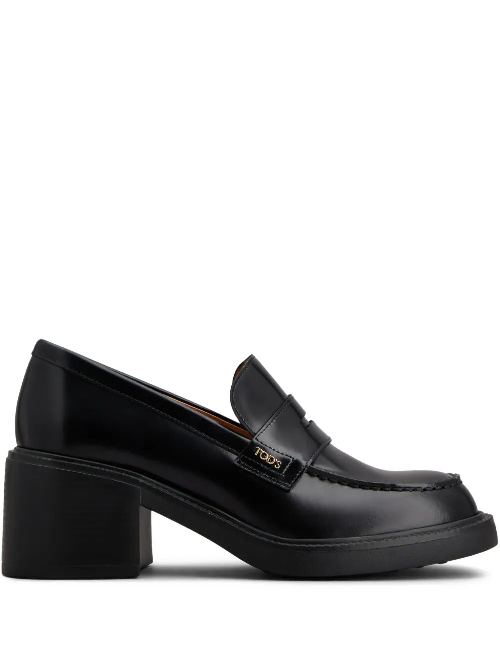 TOD'S Leather Heeled Penny Loafers