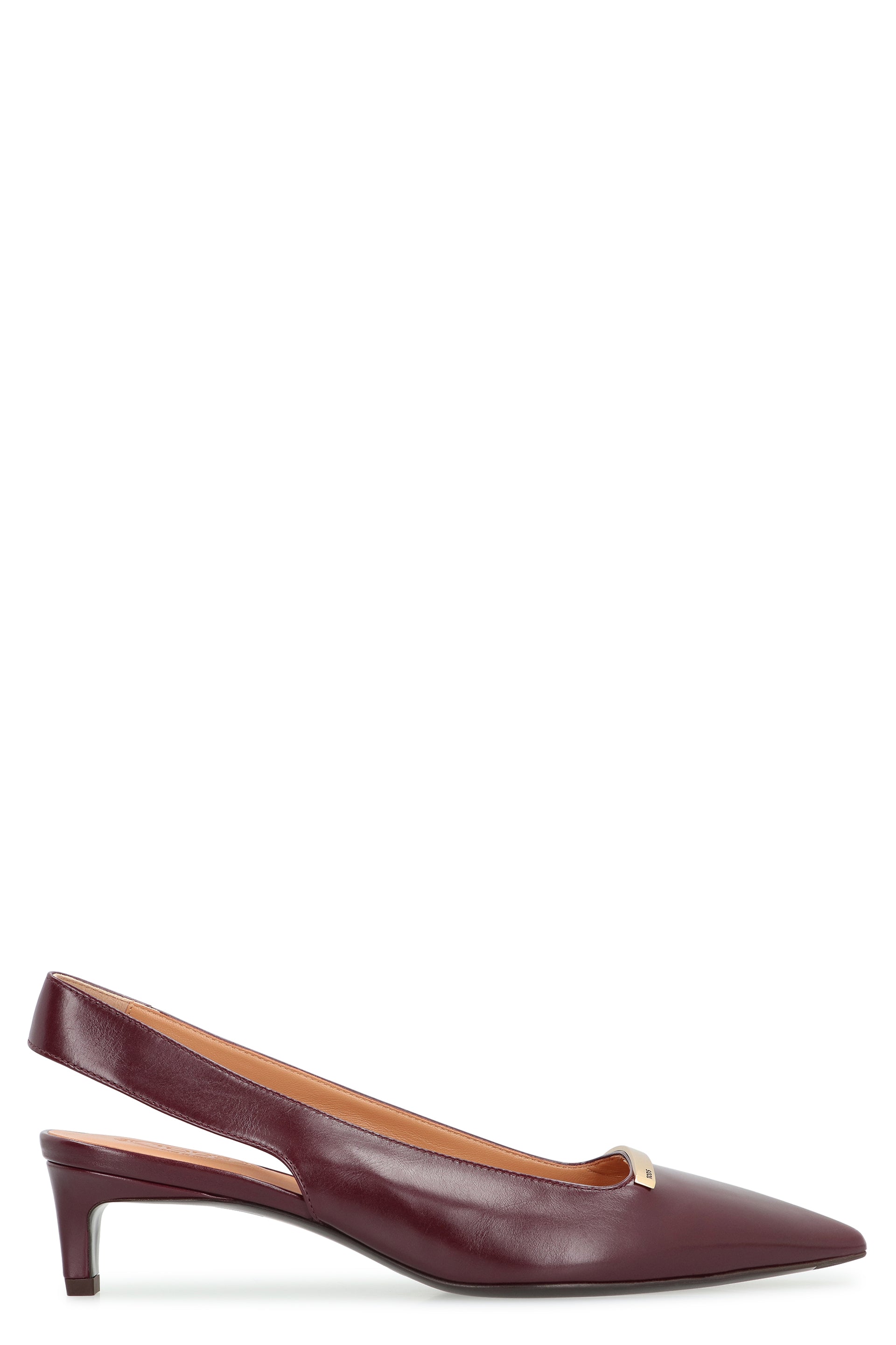 TOD'S Pointy Toe Kitten Heel Slingback Pumps