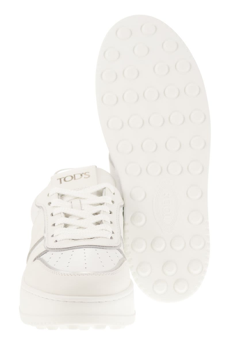 TOD'S Leather Platform Sneakers with 6 cm Height