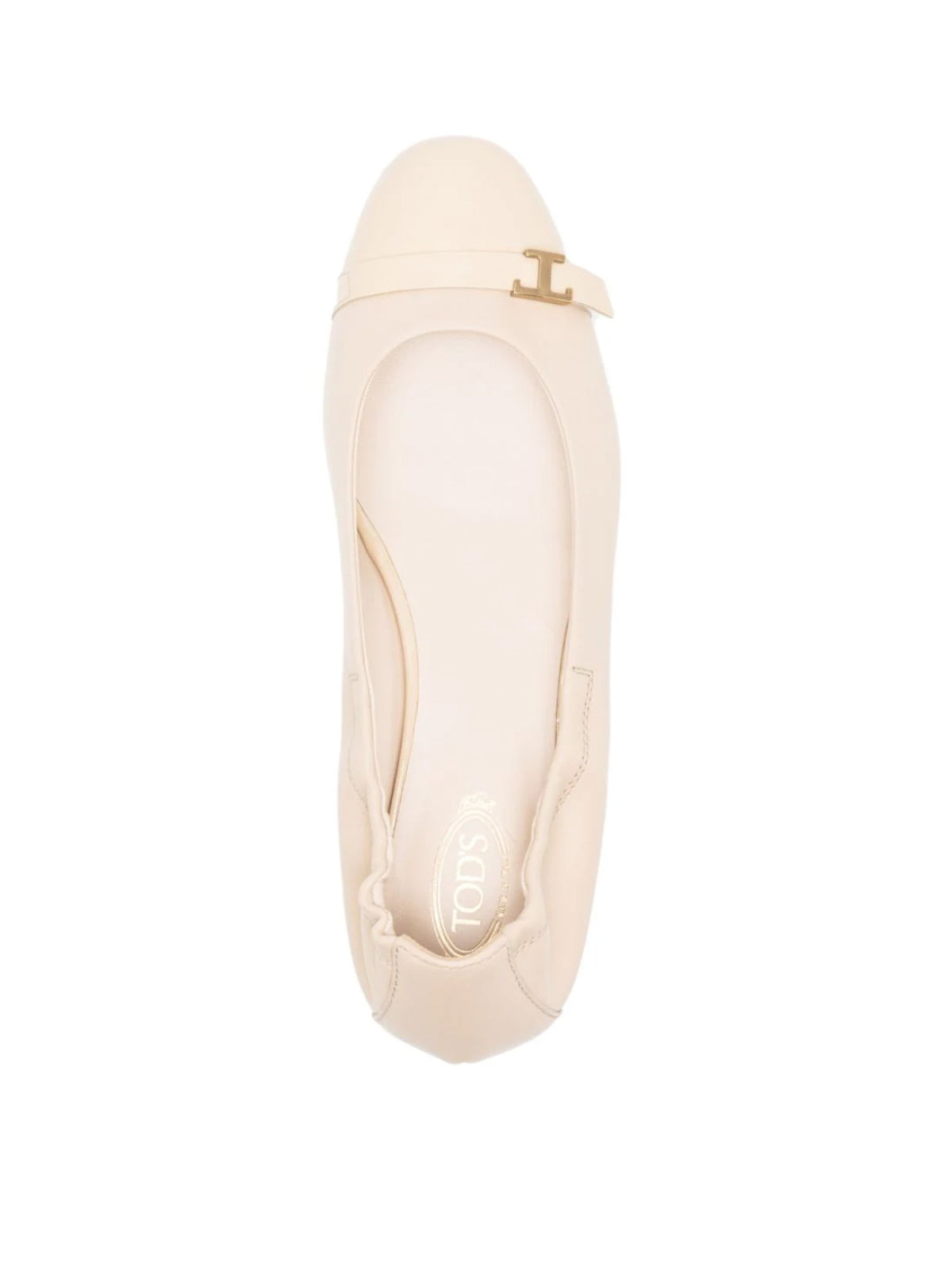 TOD'S T Logo Strap Mini Leather Ballerinas