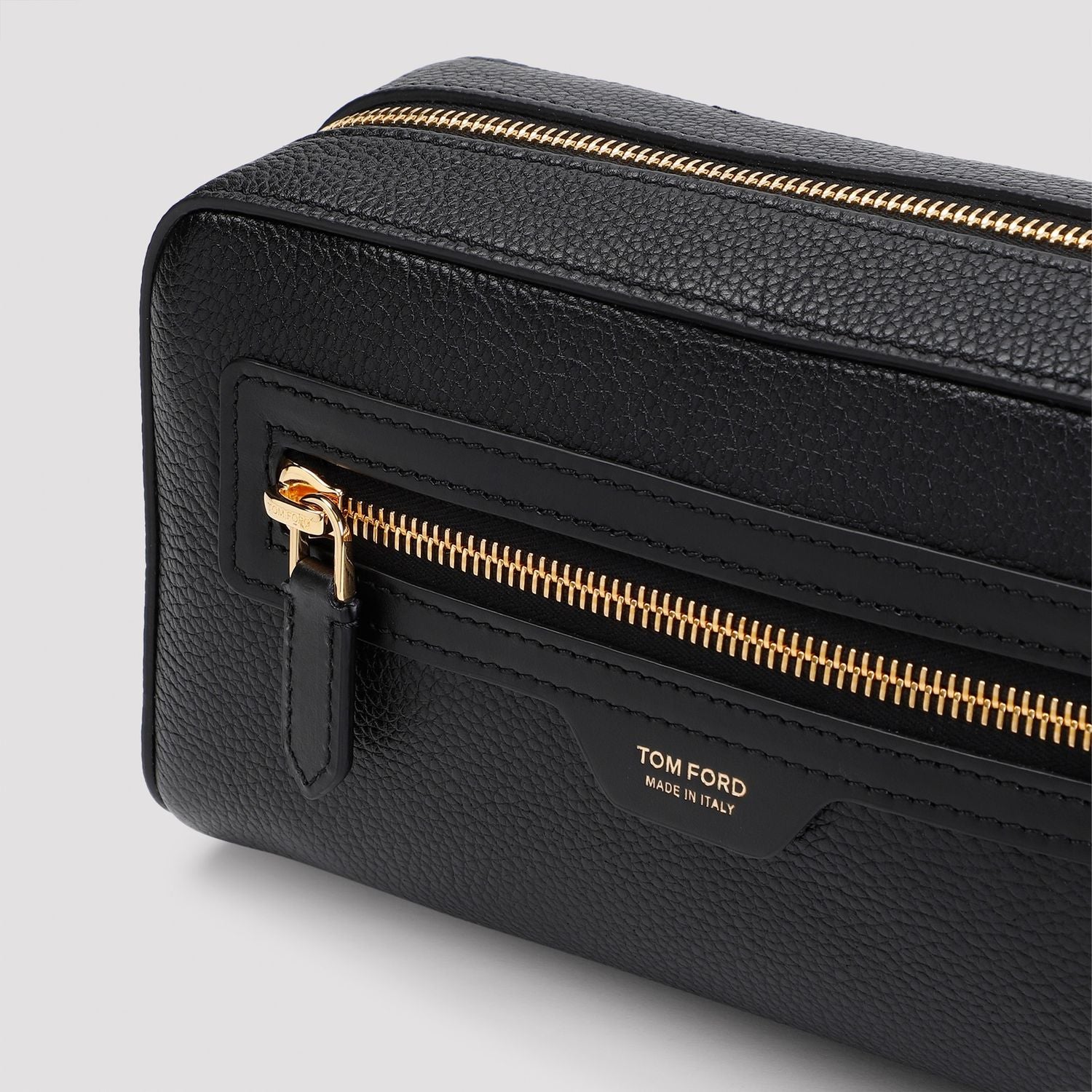 TOM FORD Grained Leather Toiletry Case (W:22cm H:12cm D:8cm)