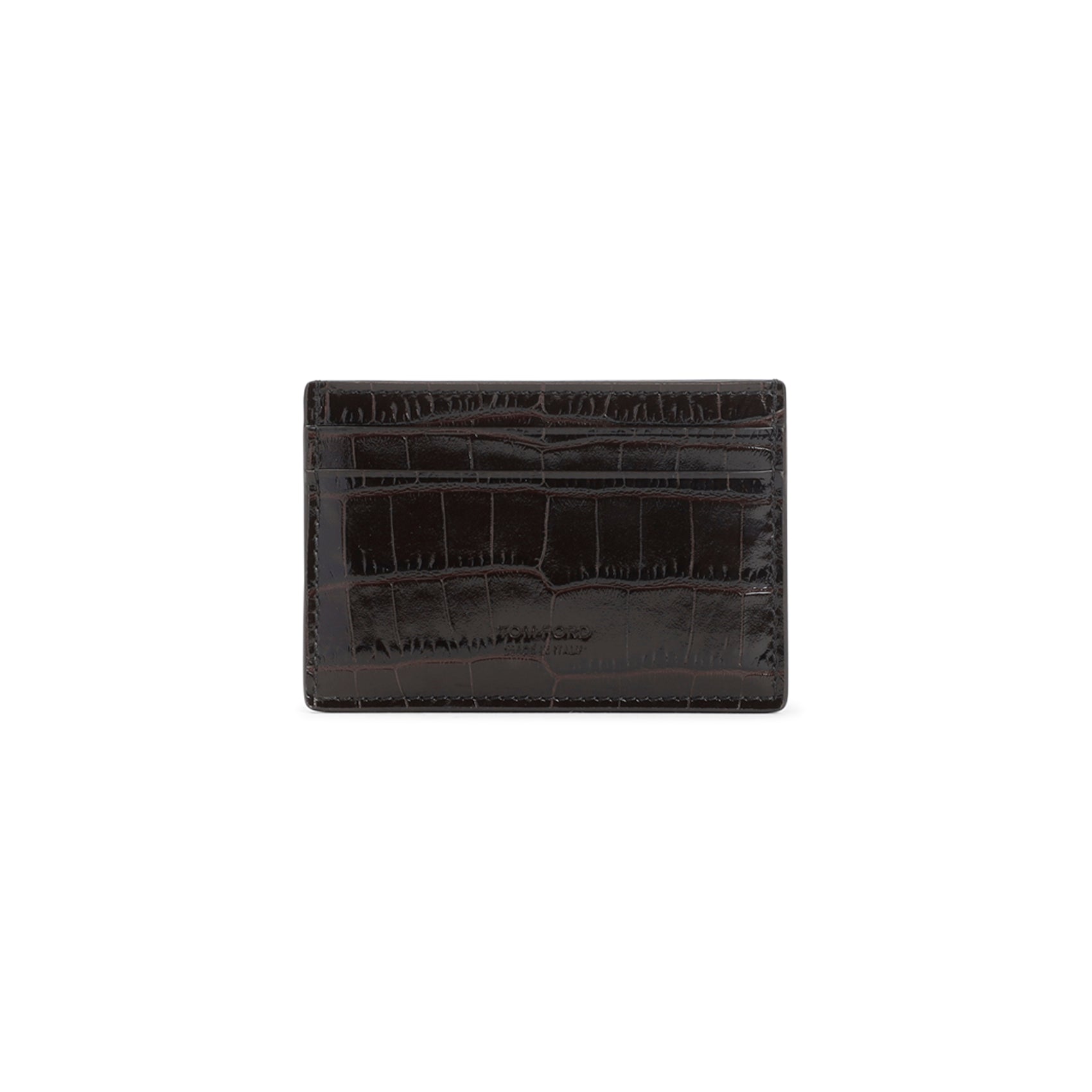 TOM FORD Mini Crocodile-Embossed Leather Cardholder - 9x12 cm