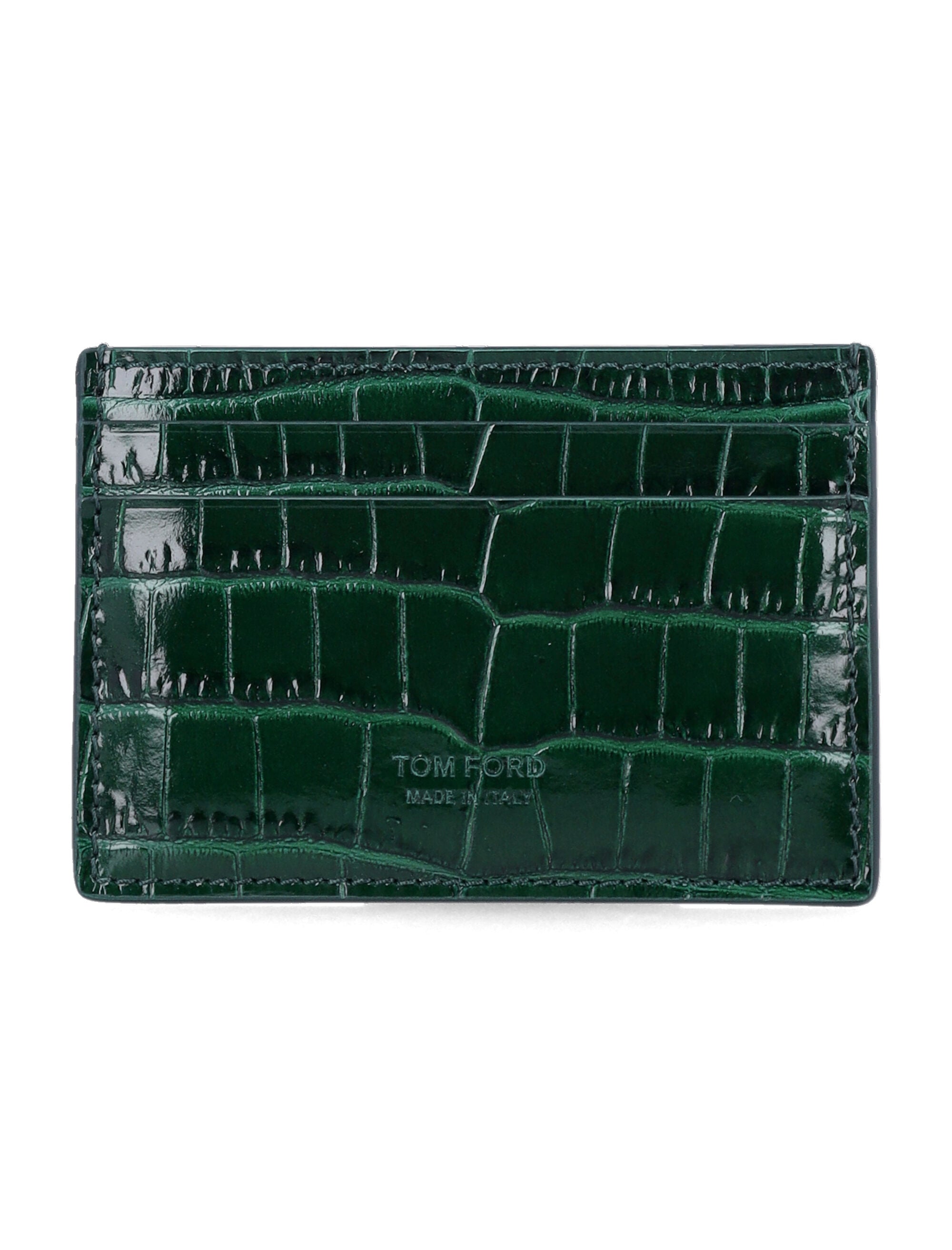 TOM FORD Mini Croco Leather Cardholder