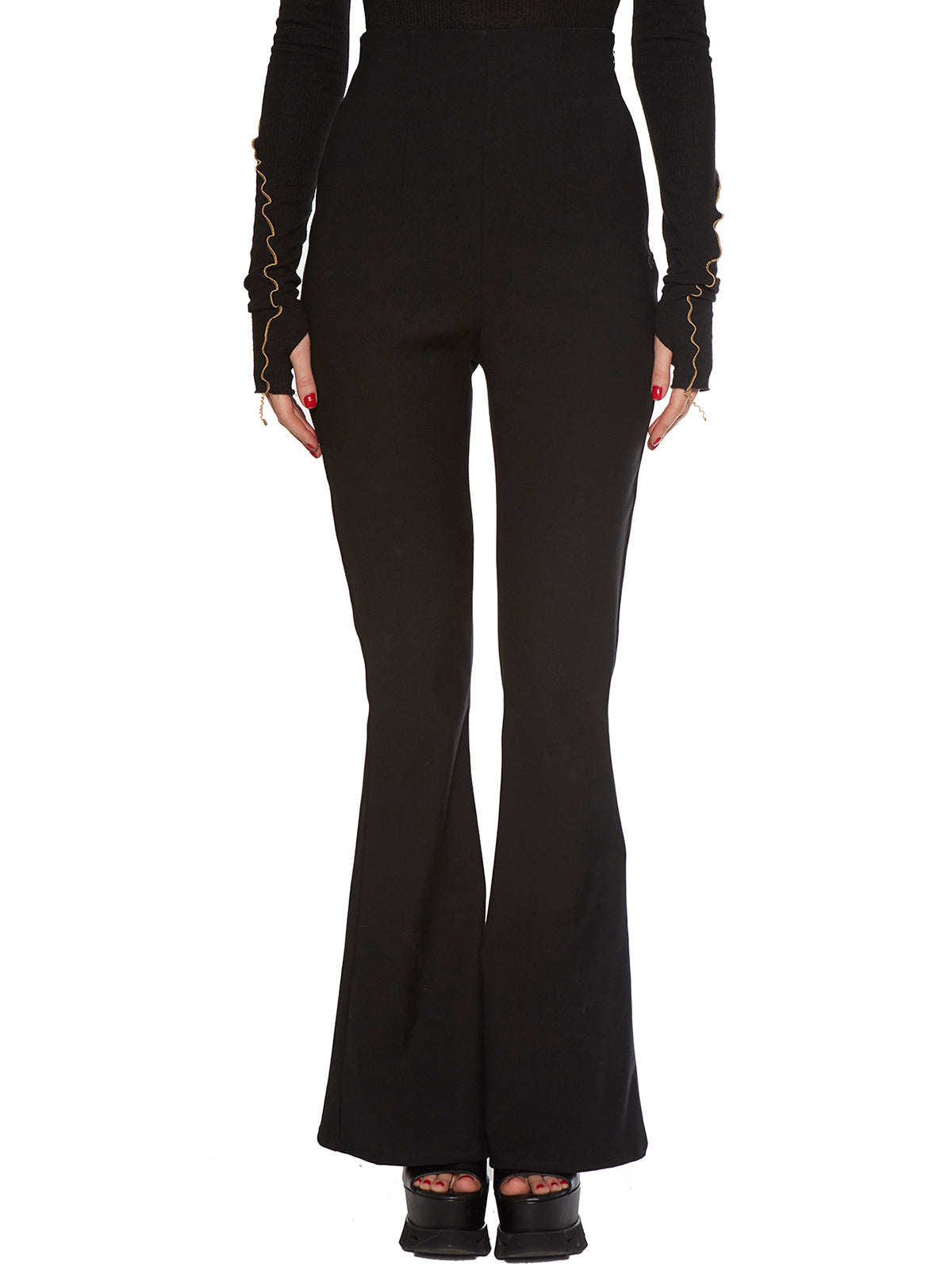 NOSTRASANTISSIMA High Waist Flared Trousers Size 40