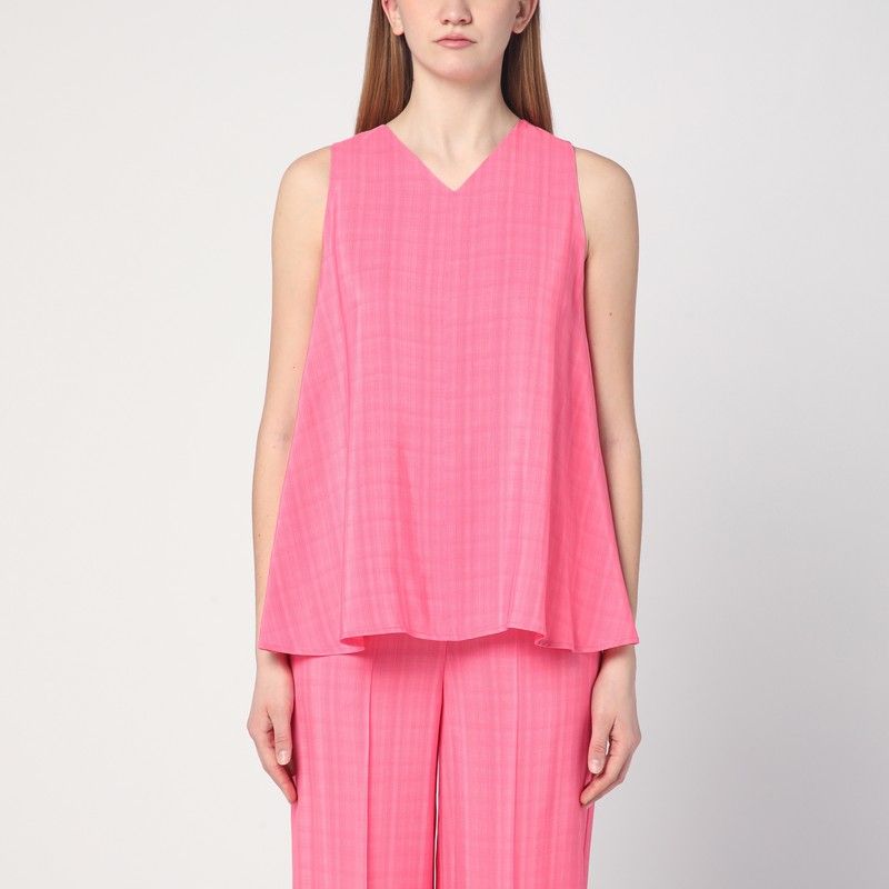 SEMICOUTURE Sleeveless V-Neck Regular Fit Top