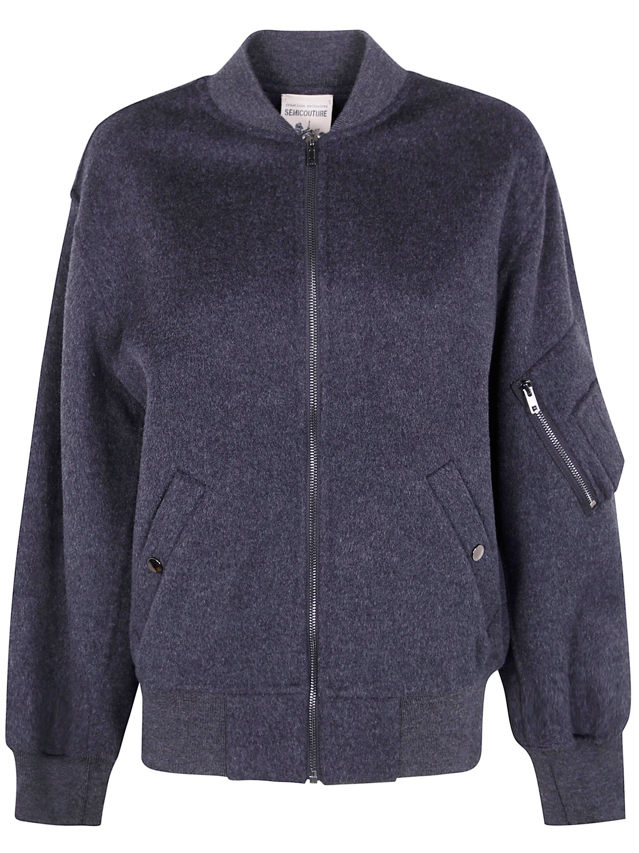 SEMICOUTURE Wool Bomber Jacket for Women - FW25 Collection