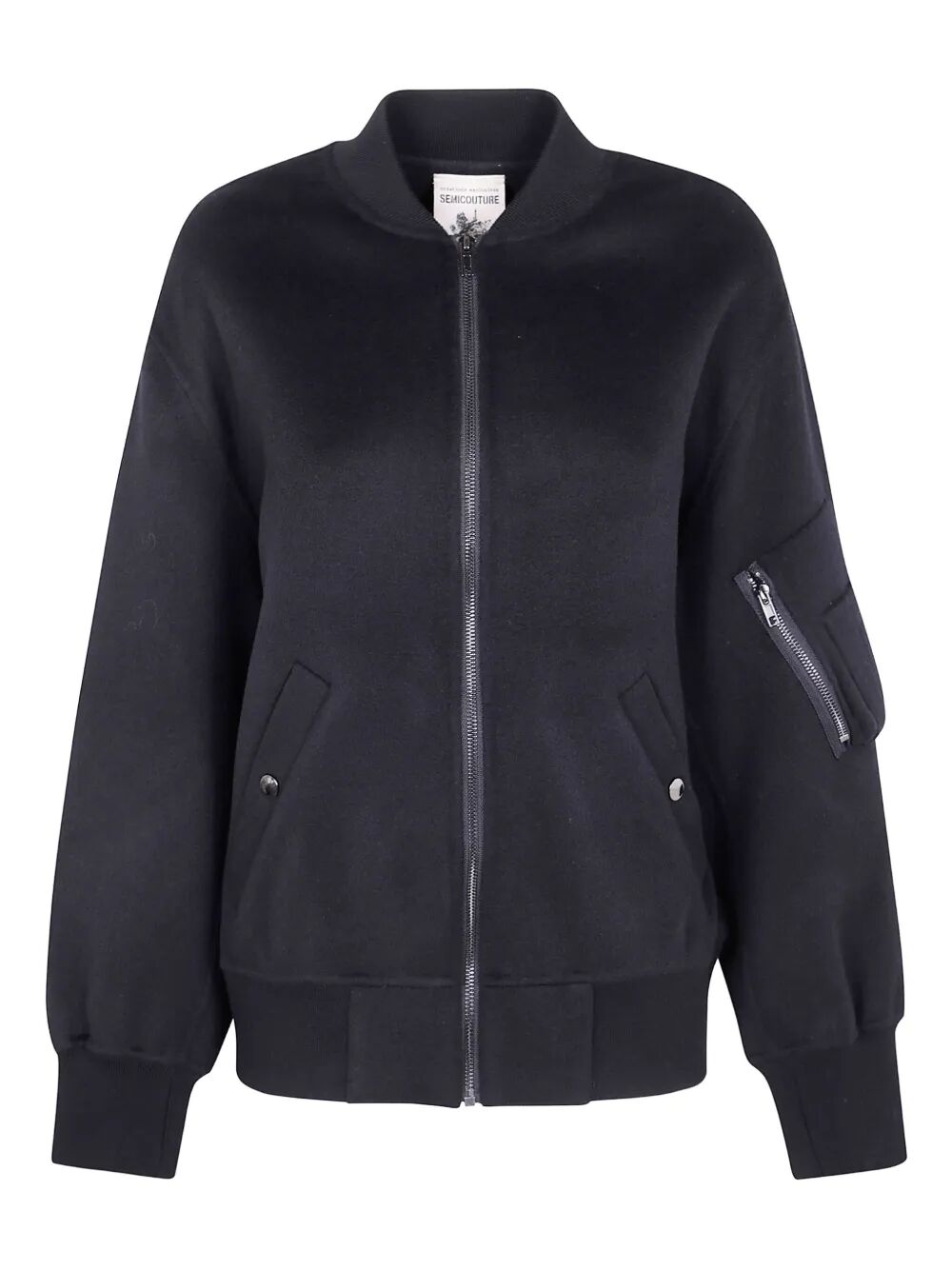 SEMICOUTURE Women's Wool Mini Bomber Jacket