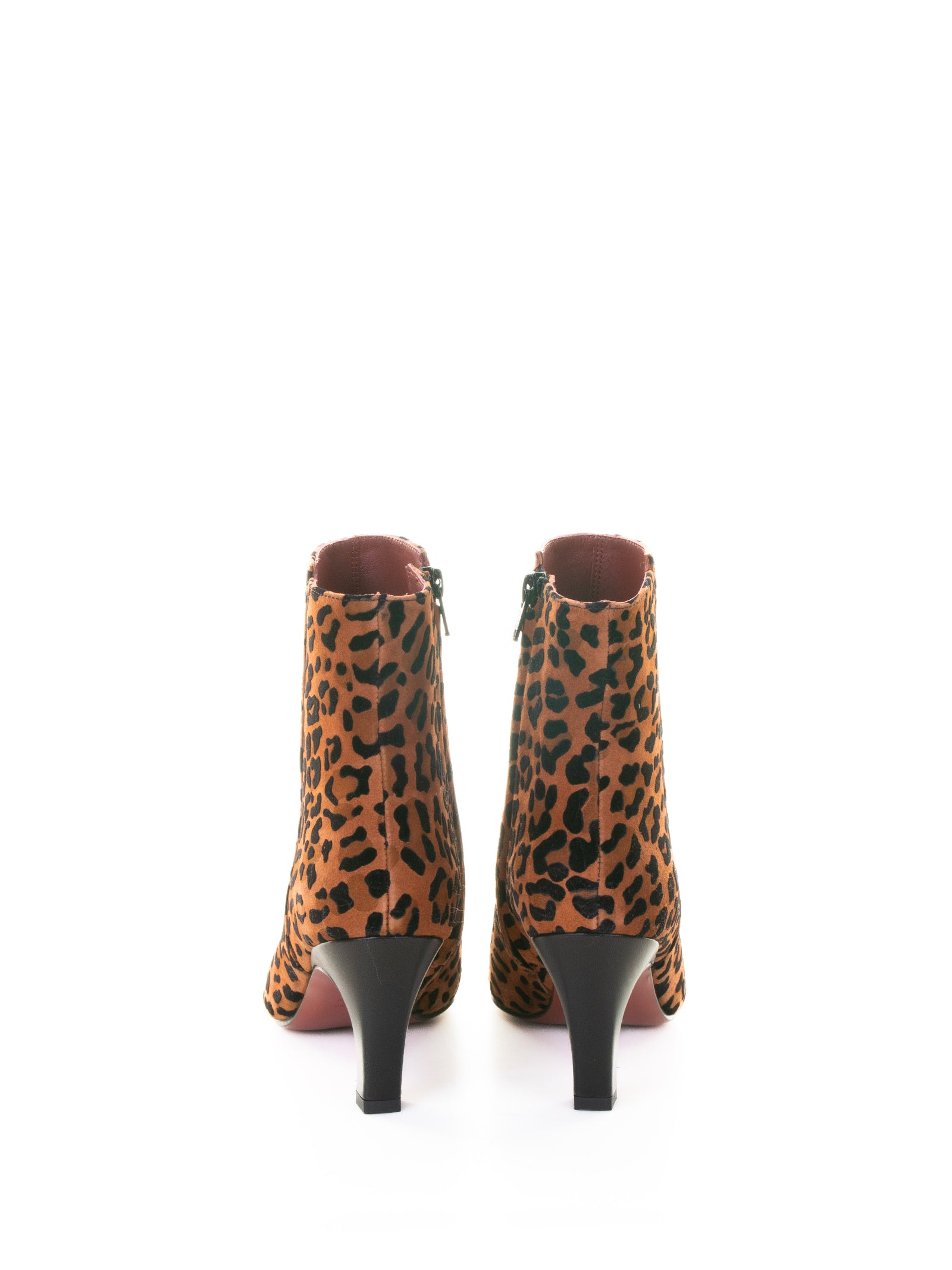 ROBERTO FESTA Leopard Suede Ankle Boot with Heel