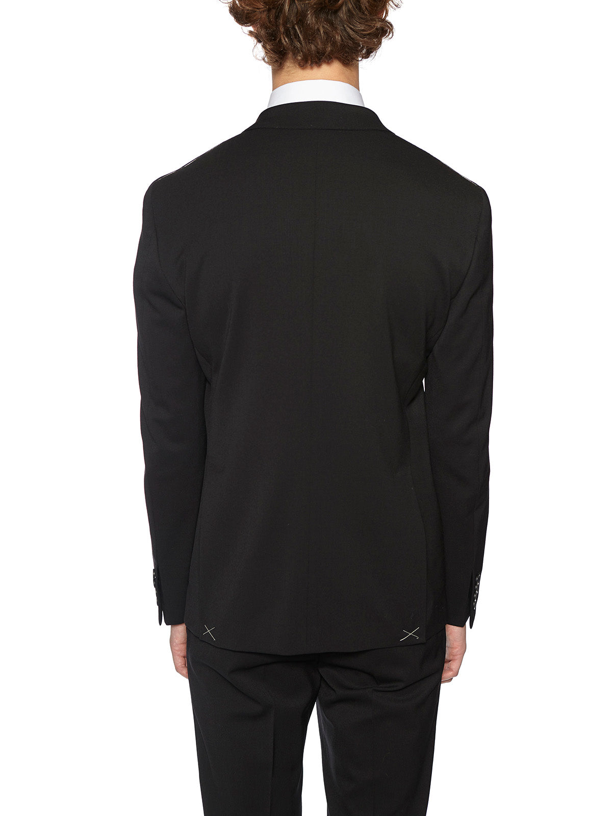 TONELLO Men's Wool Stretch Jacket Dress with Double Button Detail (Size L)