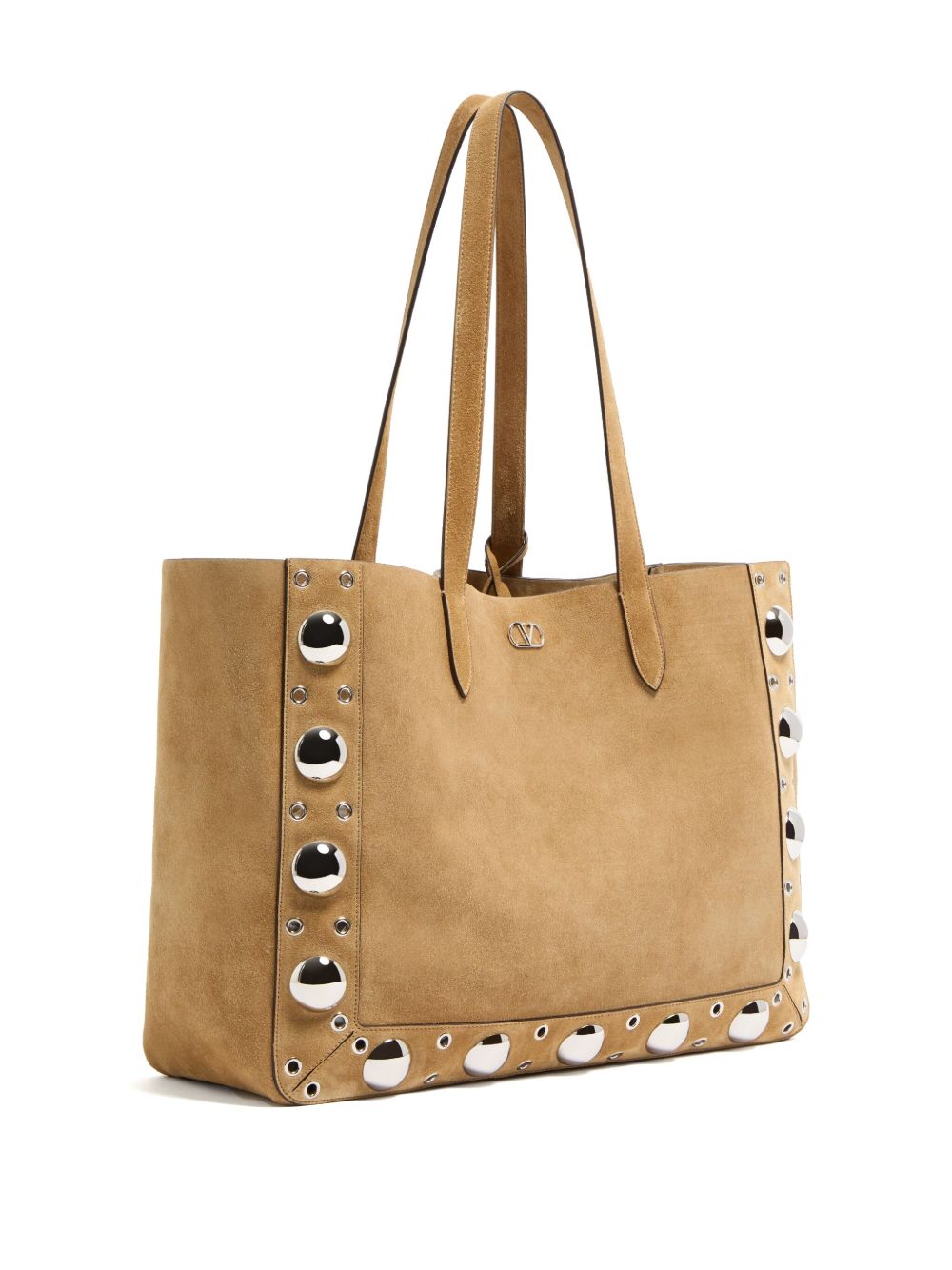 VALENTINO GARAVANI Large Suede Leather Tote Handbag