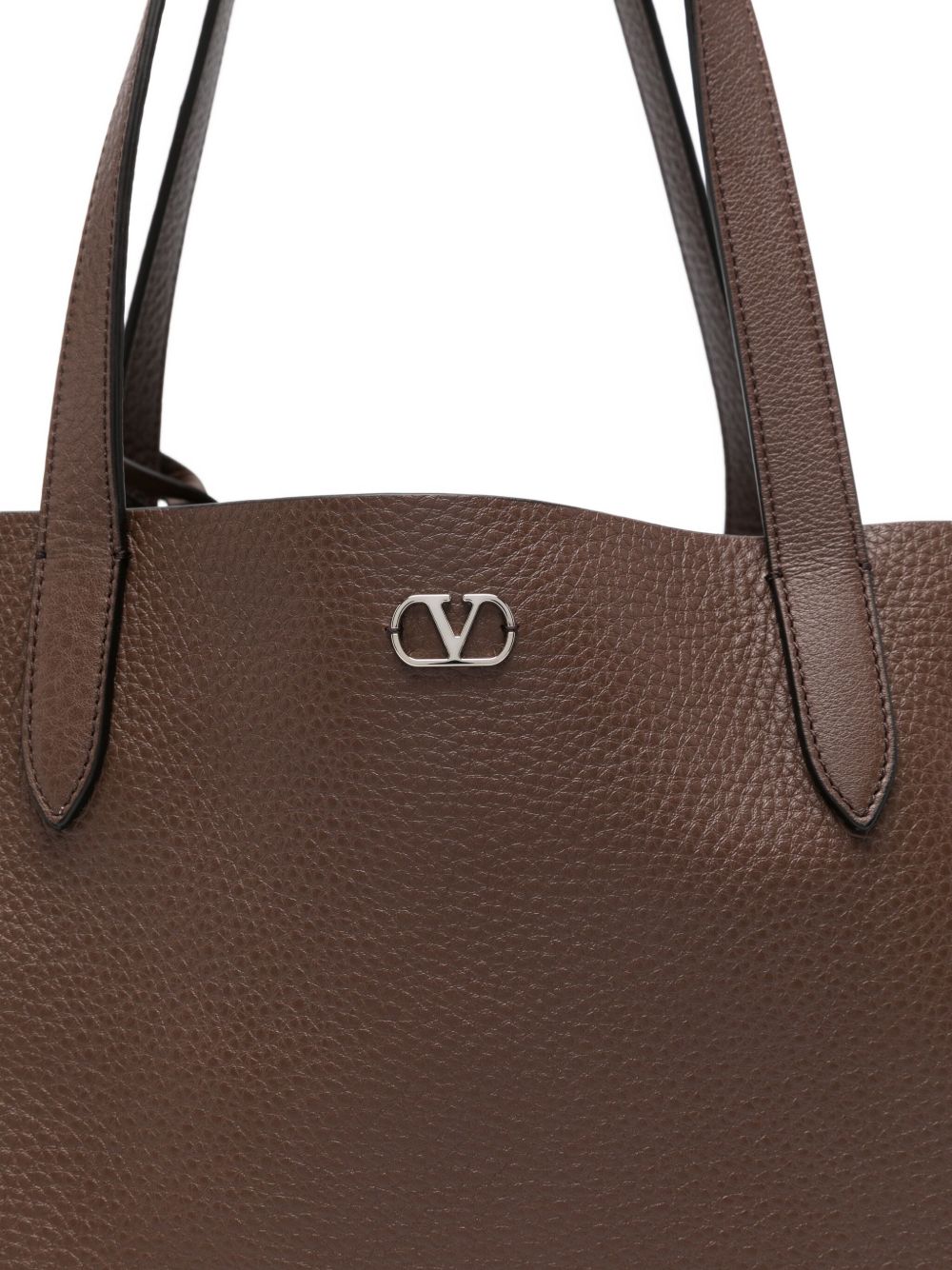 VALENTINO GARAVANI Medium Leather Tote Handbag with Eyelet Embellishment
