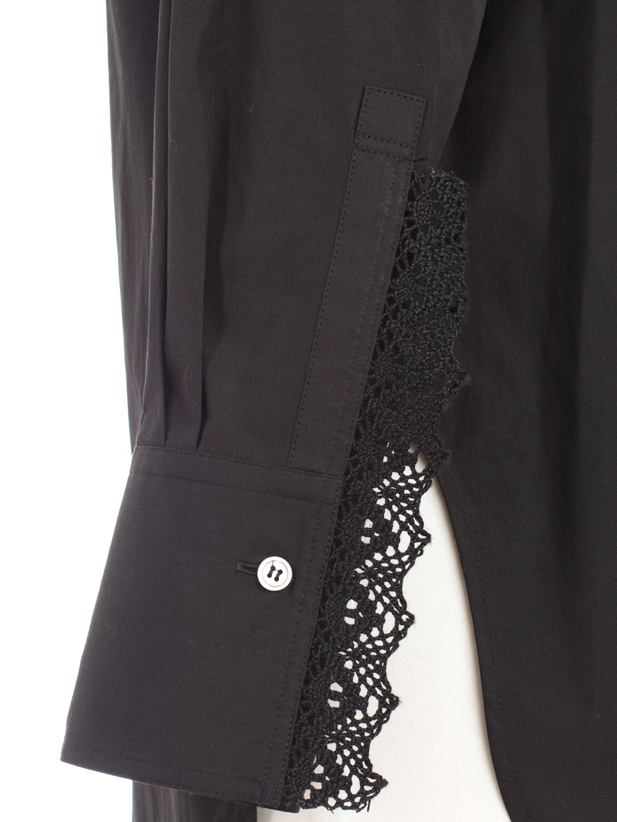 Y'S Long Sleeve Collar Lace Shirt