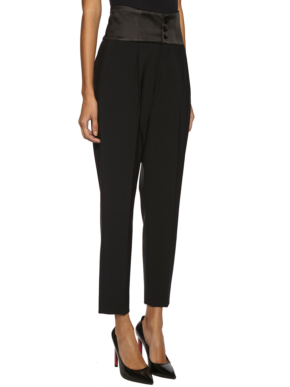 DONDUP Soft Trousers with Satin Band Waist - Size 40
