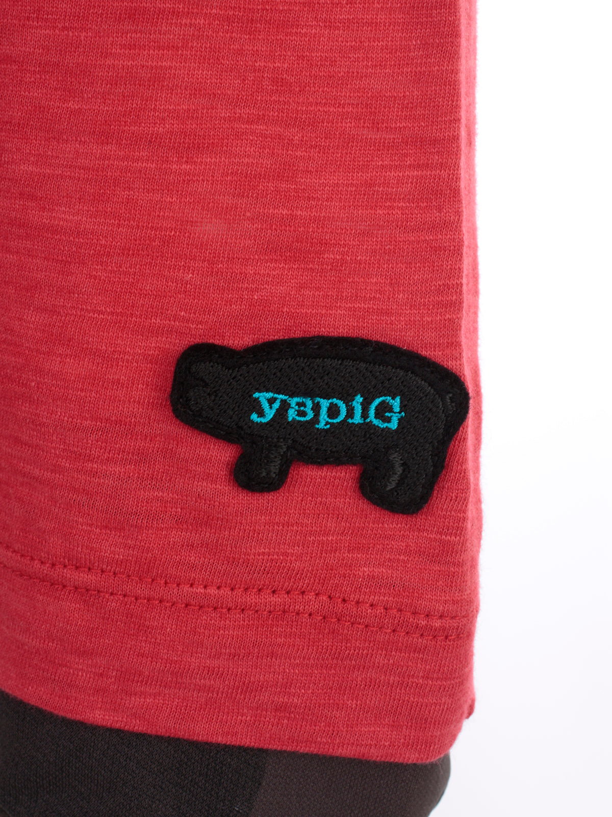 Y'S Uneven Yarn Pleated Polka Long Sleeve T-Shirt