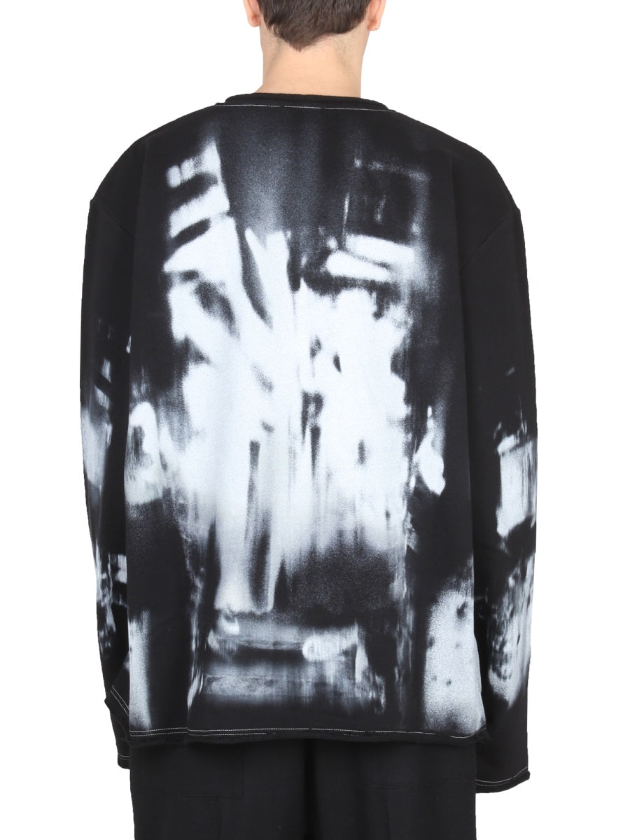 BALMAIN Tie Dye Pattern Crewneck Sweatshirt