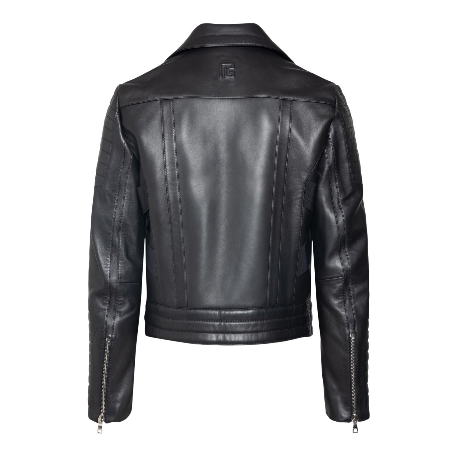 BALMAIN Men's Lambskin Leather Rider Jacket