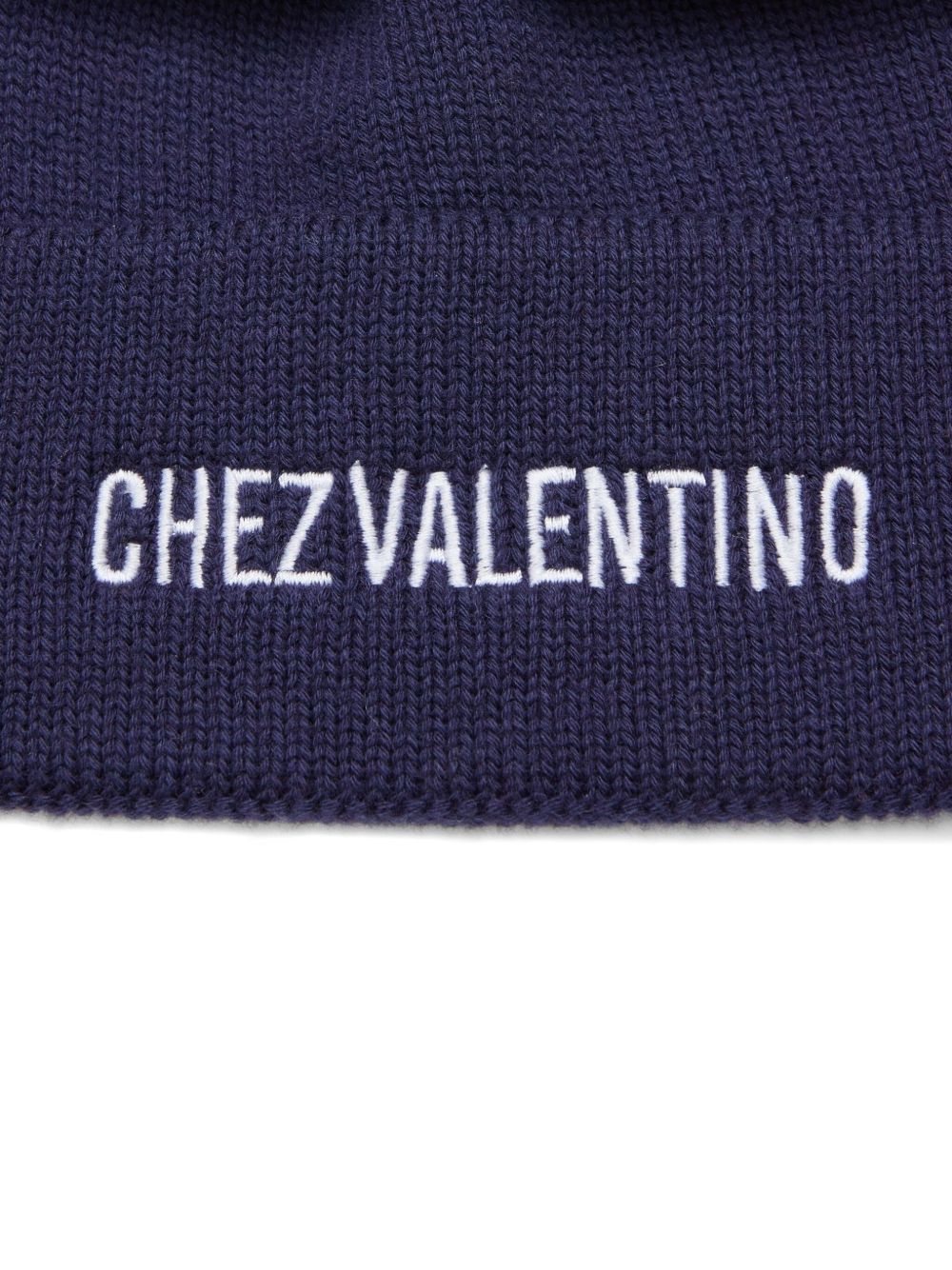 VALENTINO GARAVANI Ribbed Knit Beanie with Turn-Up Brim