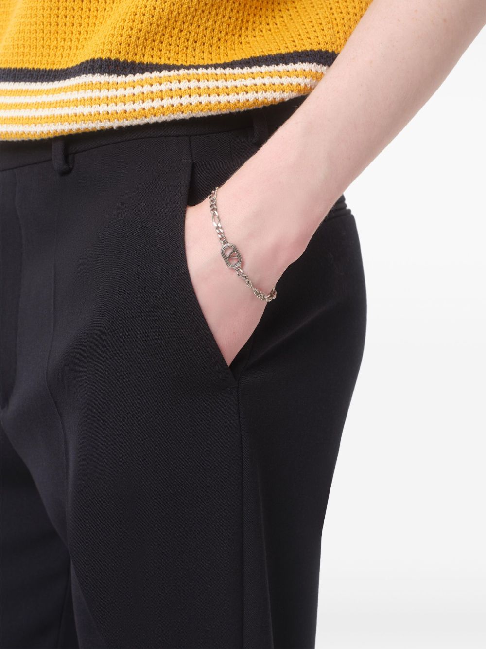 VALENTINO GARAVANI Signature Curb Chain Bracelet for Men