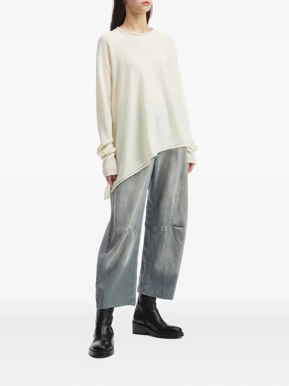 Y'S Women’s Asymmetry Knit Sweater - FW25 Collection