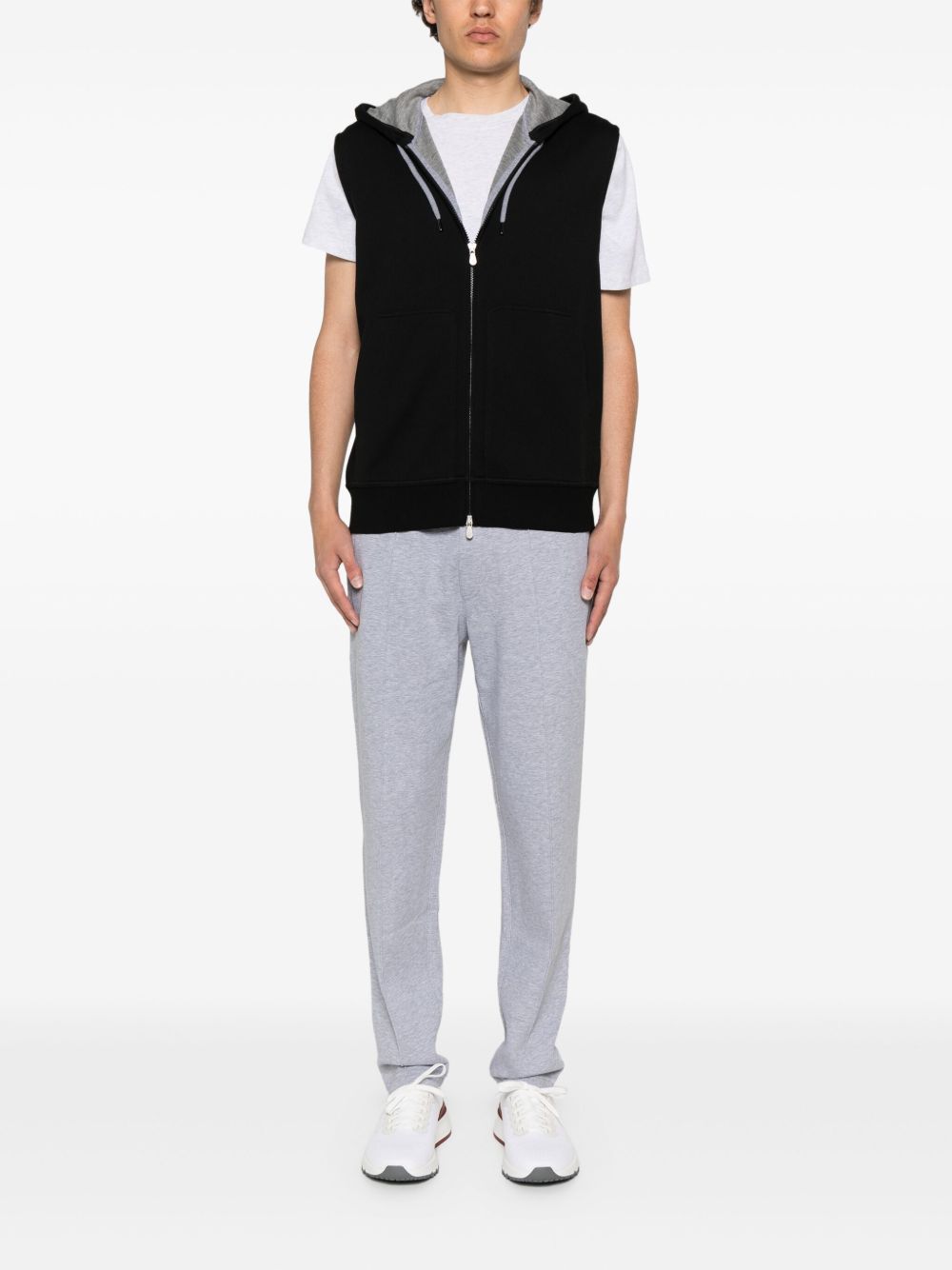 BRUNELLO CUCINELLI Men's Sleeveless Zipped Hoodie