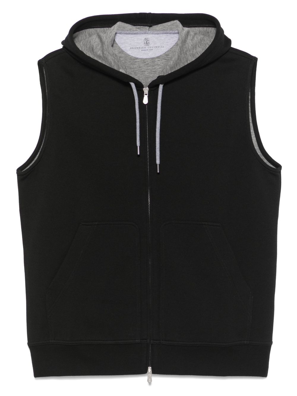 BRUNELLO CUCINELLI Men's Sleeveless Zipped Hoodie