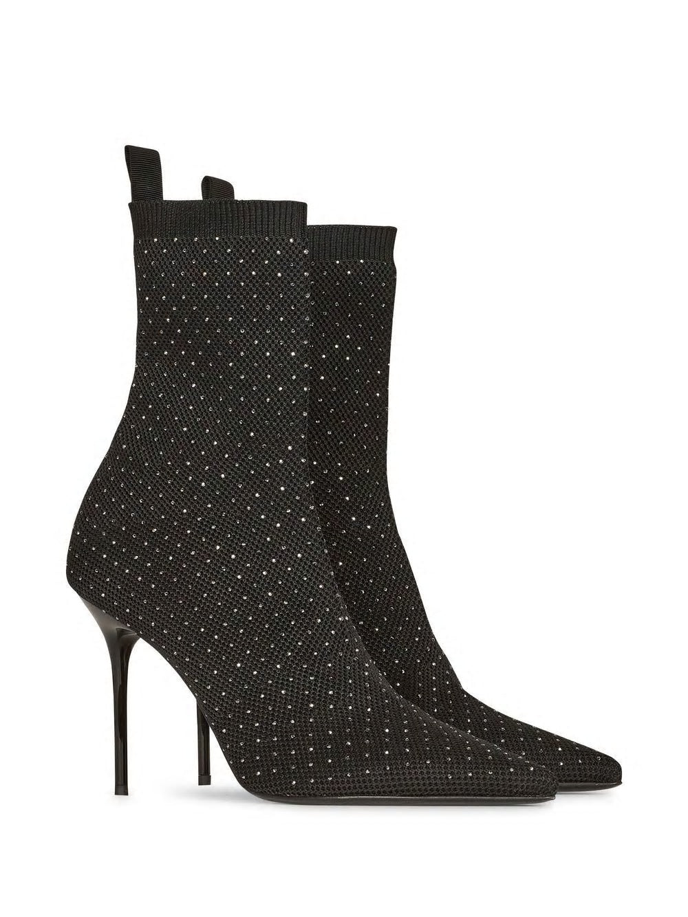 BALMAIN Mini Crystal-Embellished Ankle Boots
