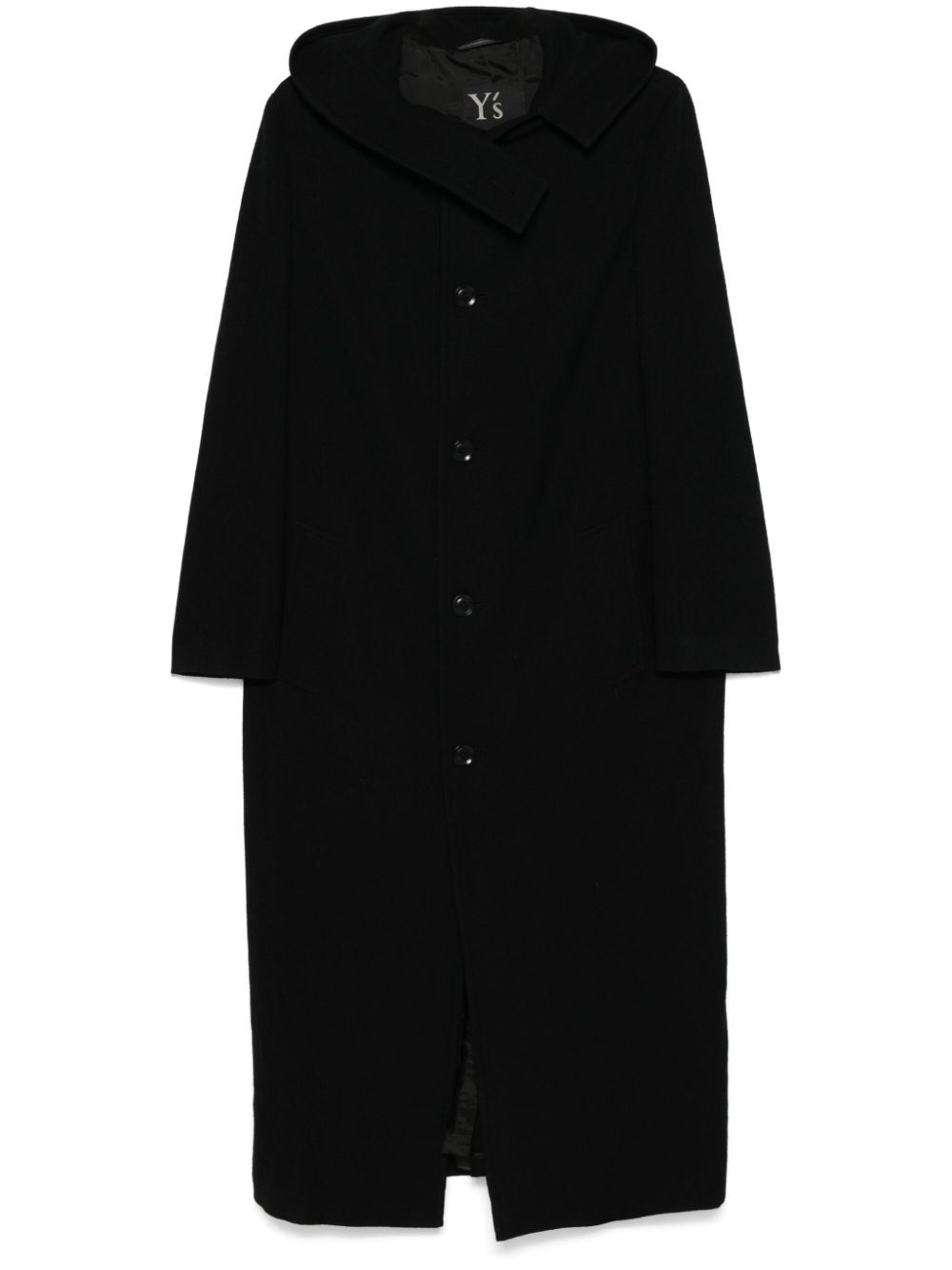 Y'S Long Wool Hoodie Jacket for Women
