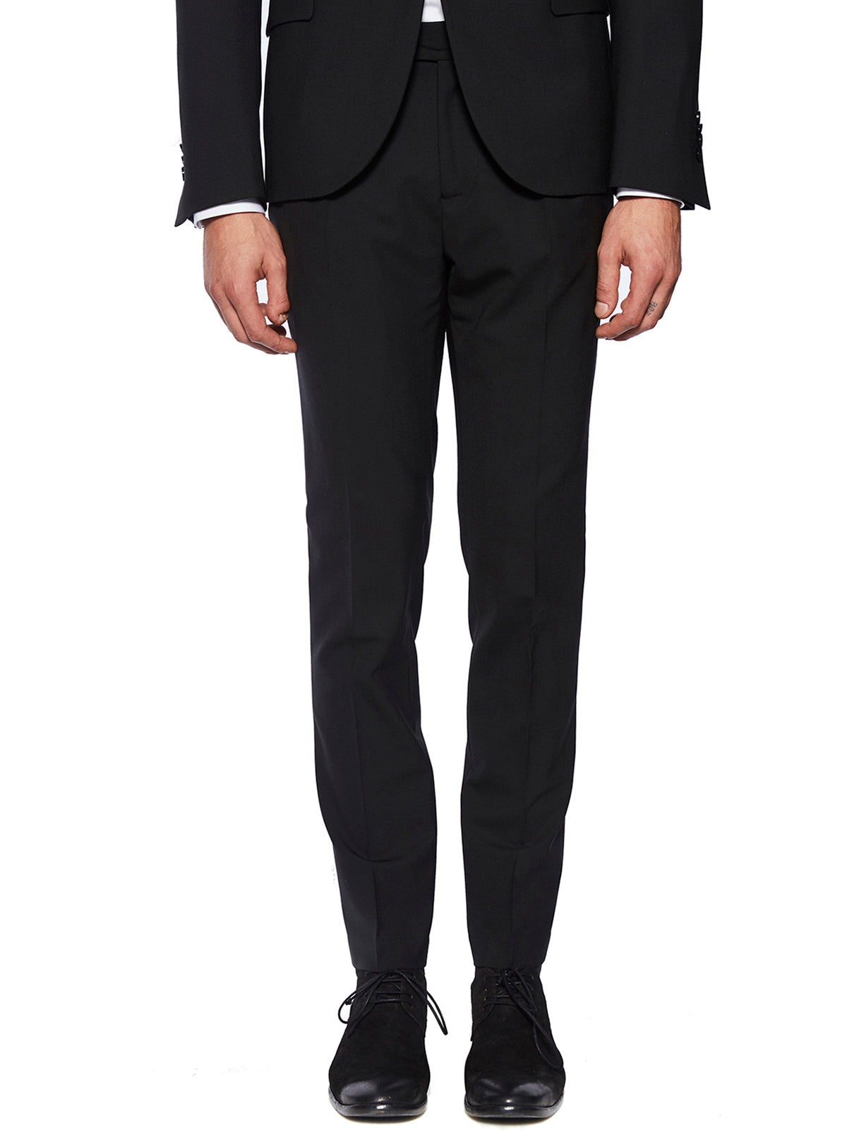 DANIELE ALESSANDRINI Men's Tailored Trousers with Stylish Pleats - Size 46