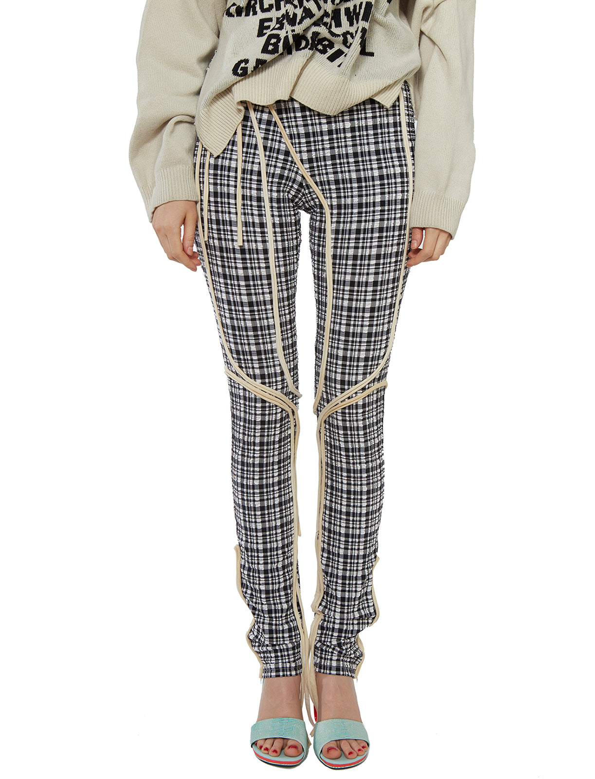 OTTOLINGER Stretch Nylon Trousers with Side Zip (Size 34)