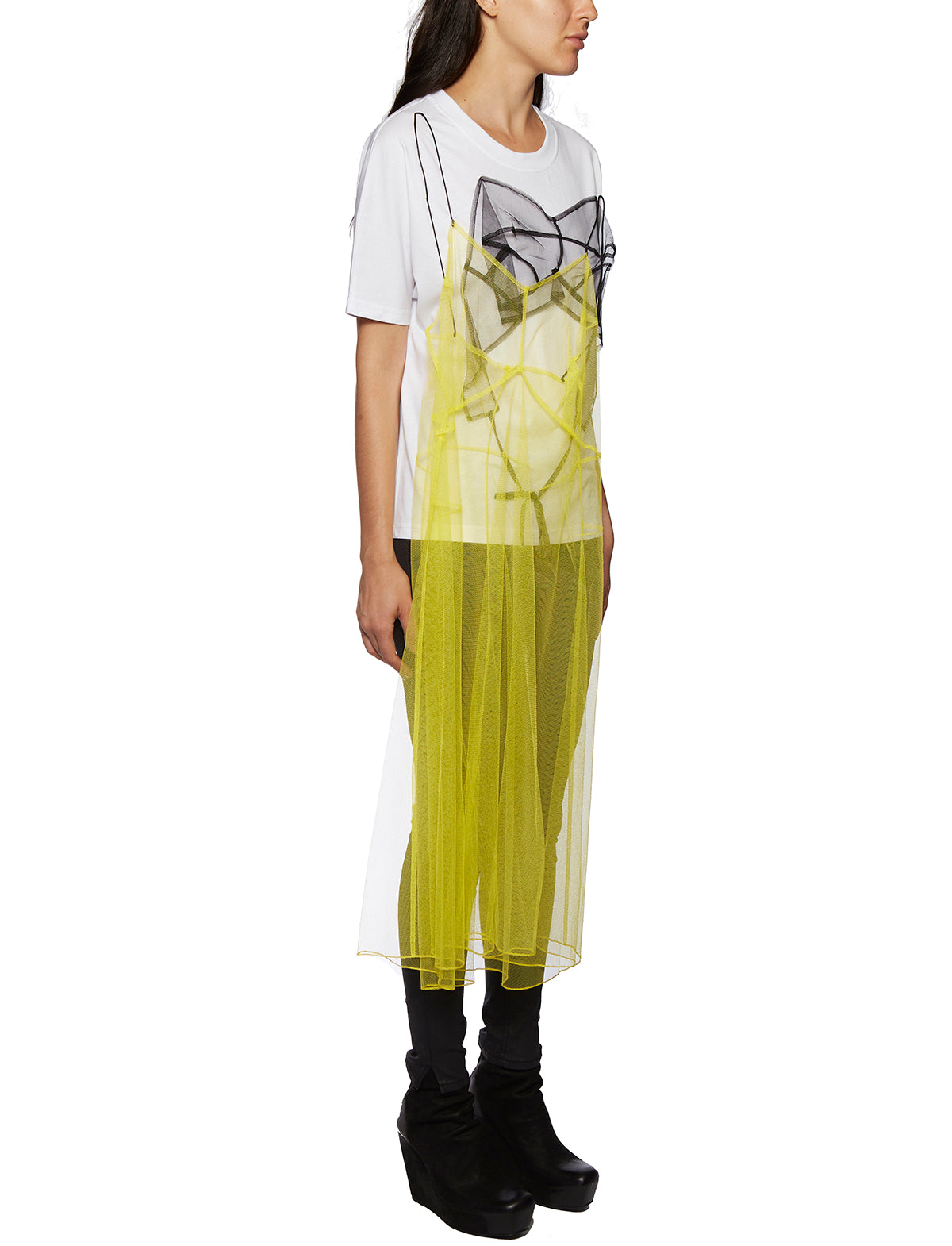 QUETSCHE Cotton Tulle Mini Dress T-Shirt Size 36