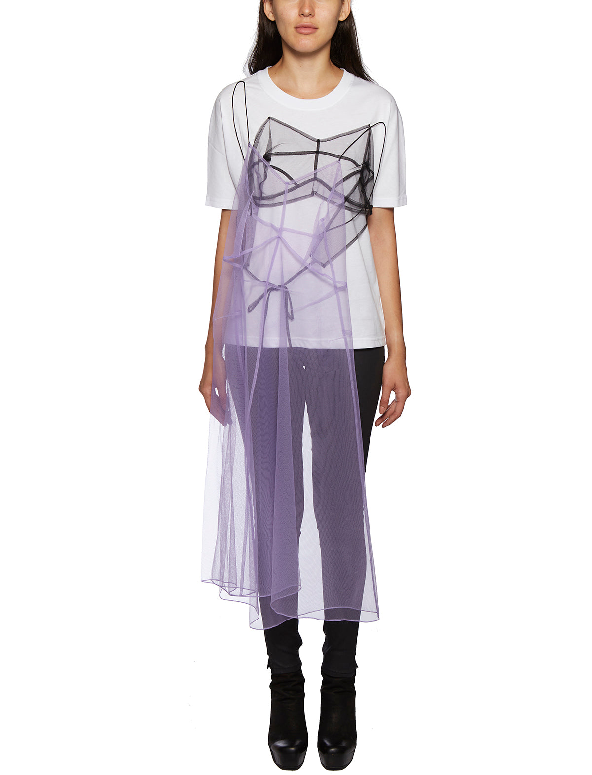 QUETSCHE Cotton Tulle T-Shirt Dress - Size 36