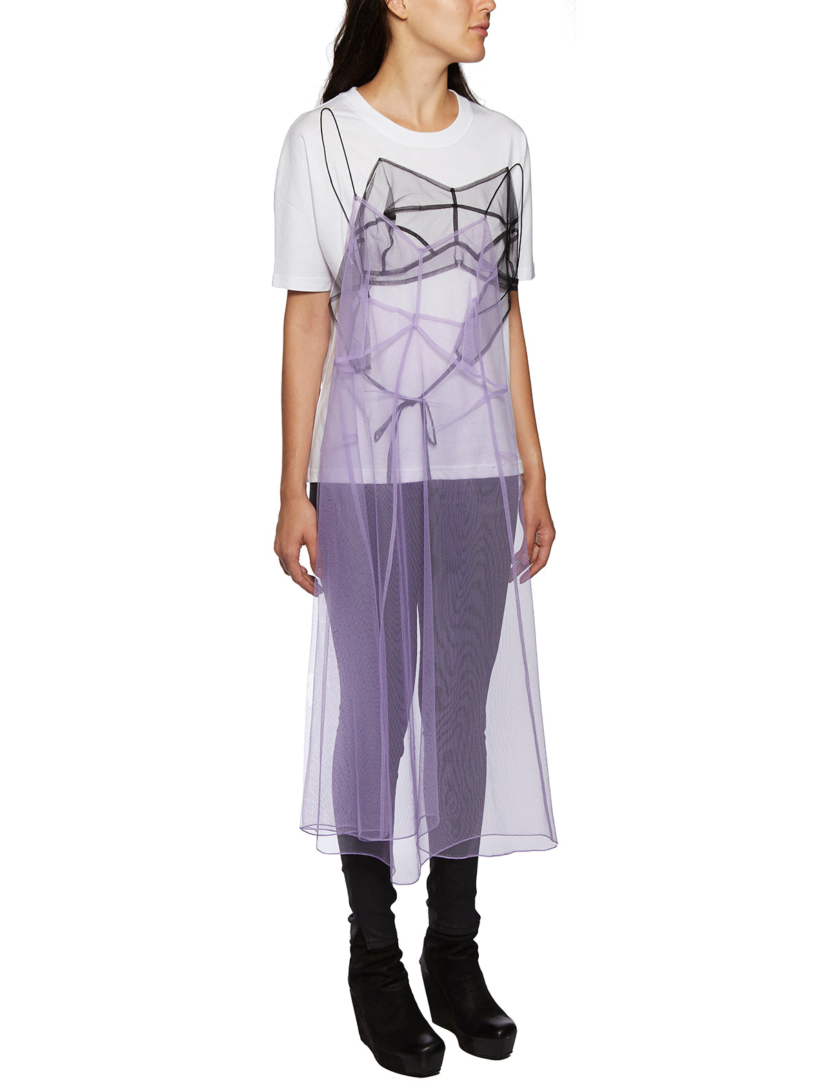 QUETSCHE Cotton Tulle T-Shirt Dress - Size 36