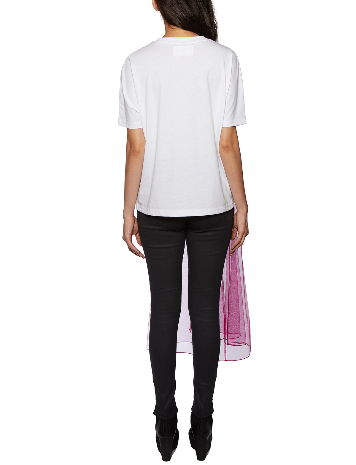 QUETSCHE Cotton Tulle Mini Dress T-Shirt