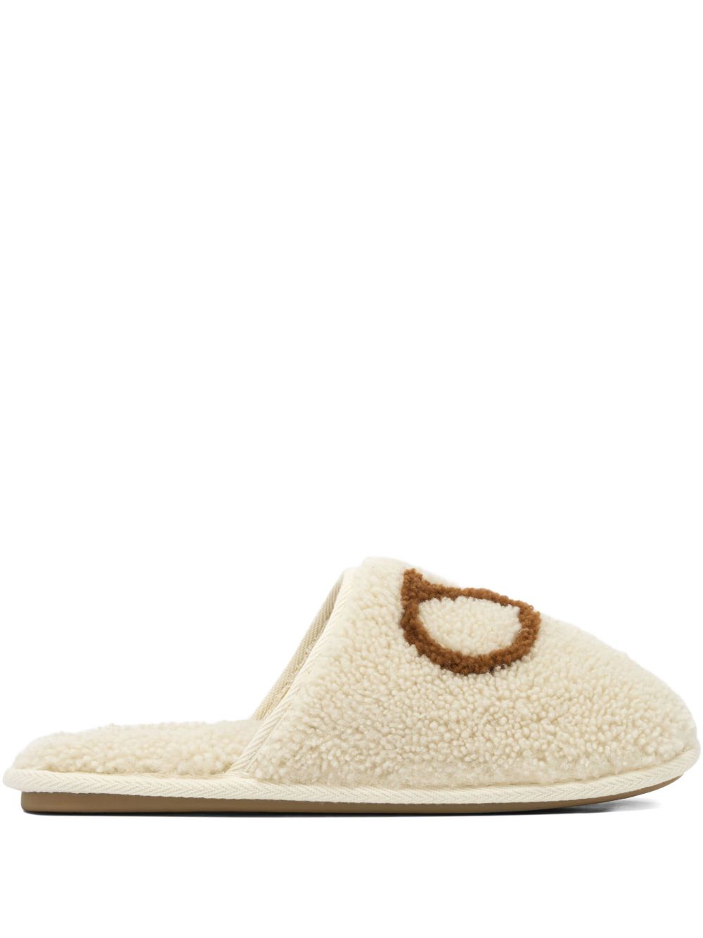 VALENTINO GARAVANI Men's Slip-On Sandal with Embroidered Logo