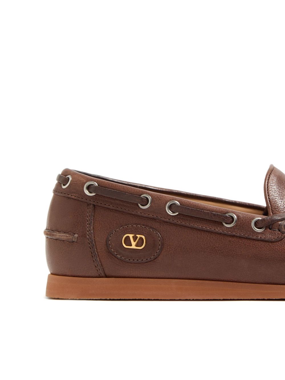 VALENTINO GARAVANI Men's Leather Flat Shoes with Bow Detailing