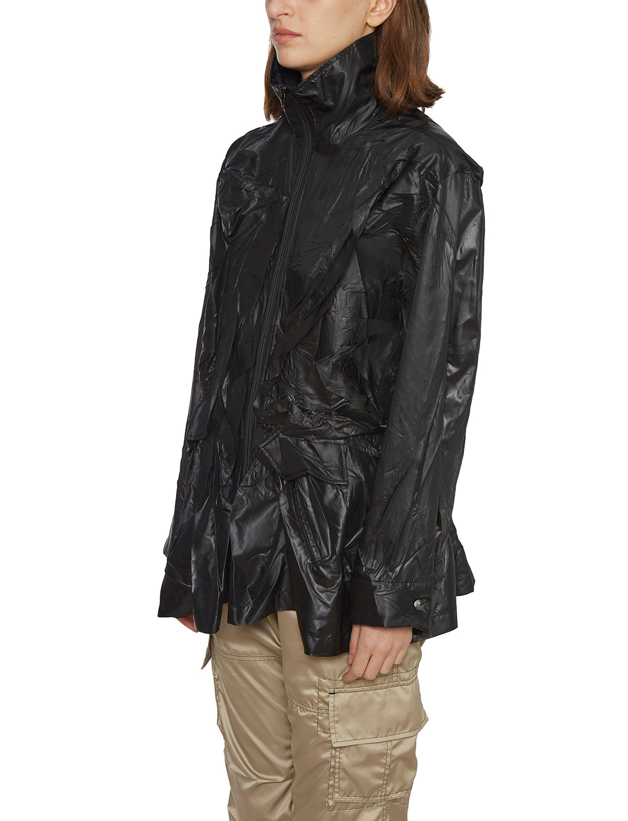 OTTOLINGER Modern Turtleneck Zip-Up Shirt with Pocket - Size 34